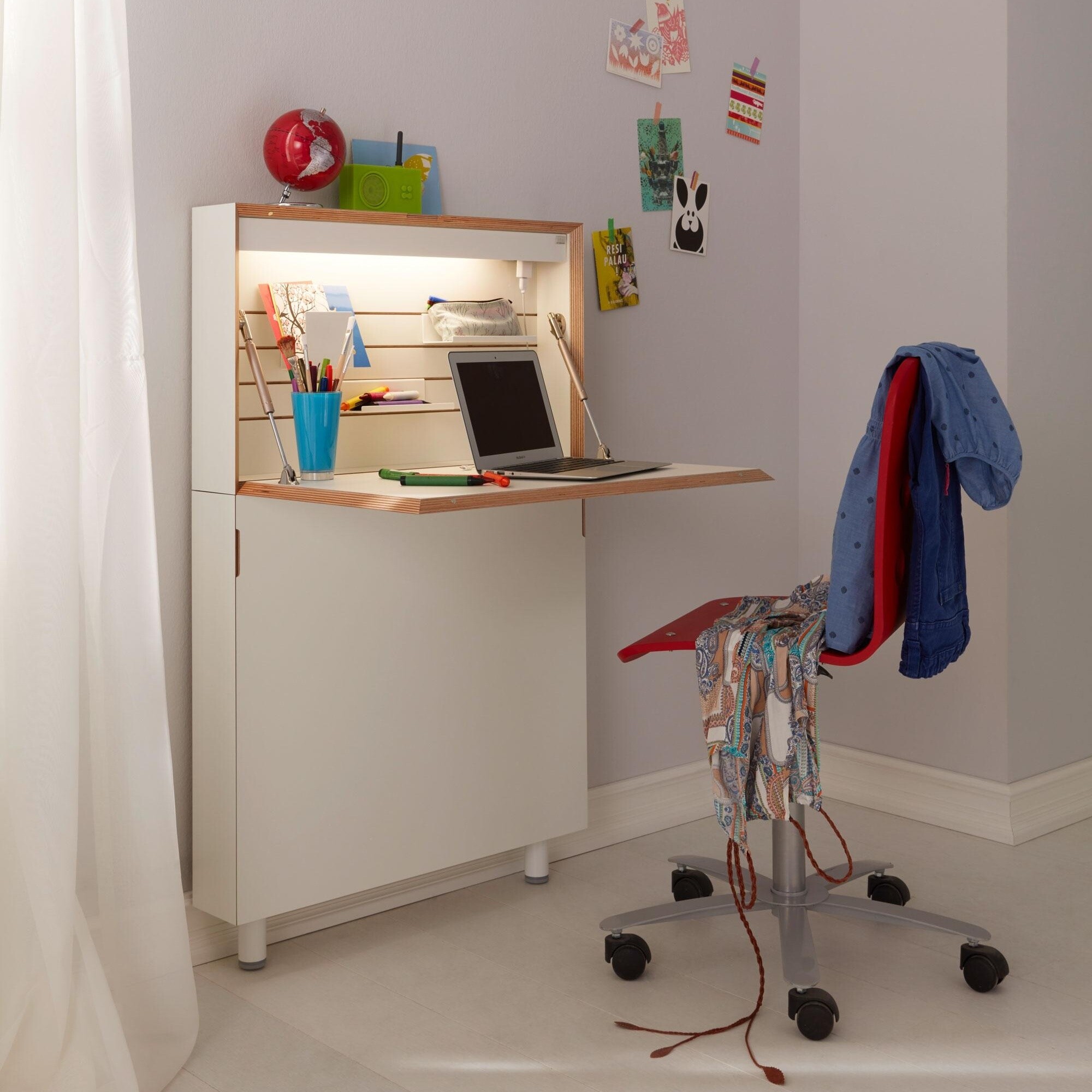 Flatmate Wall Secretary with Birch Edge