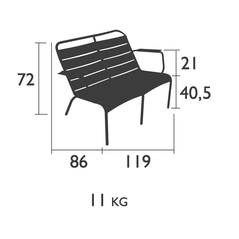 Luxembourg Low Armchair Duo