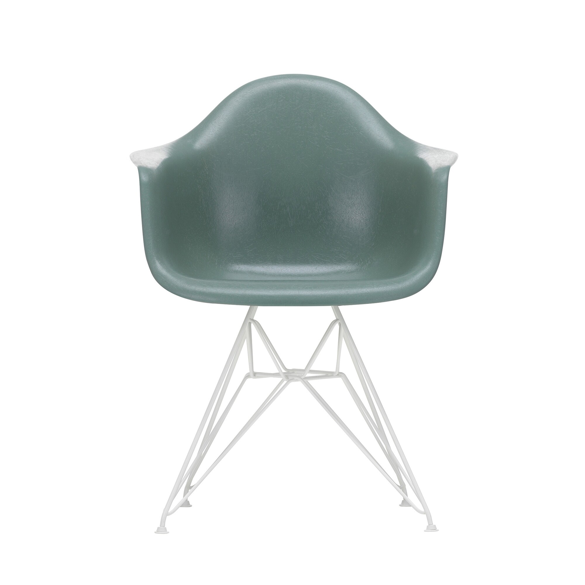Eames Fiberglass Armchair DAR White Base