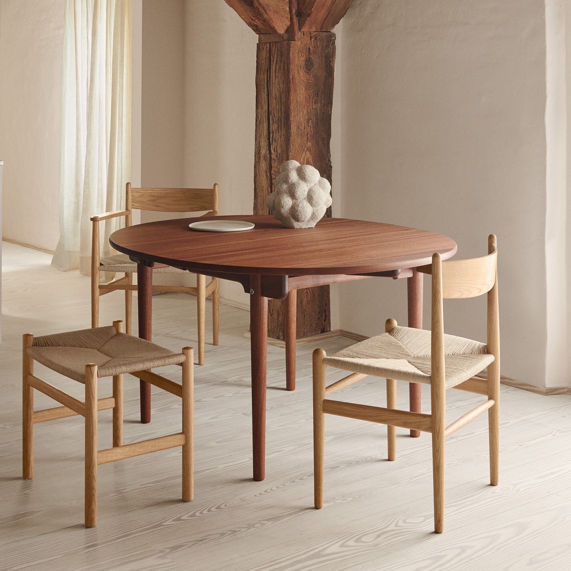 CH53 Footstool Frame Oak