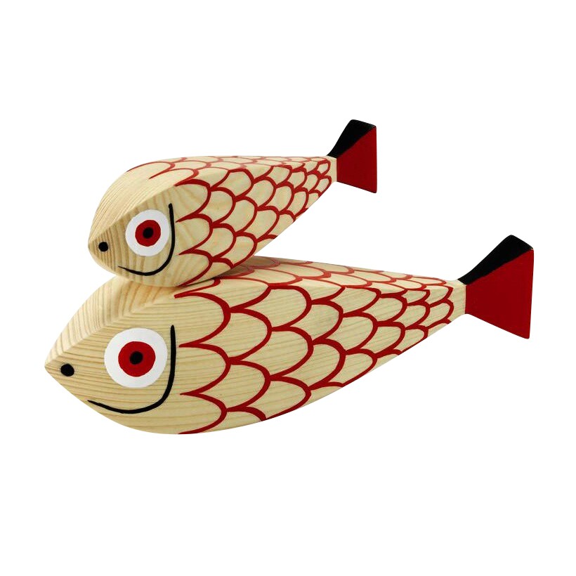 Mother Fish and Child Wooden Dolls