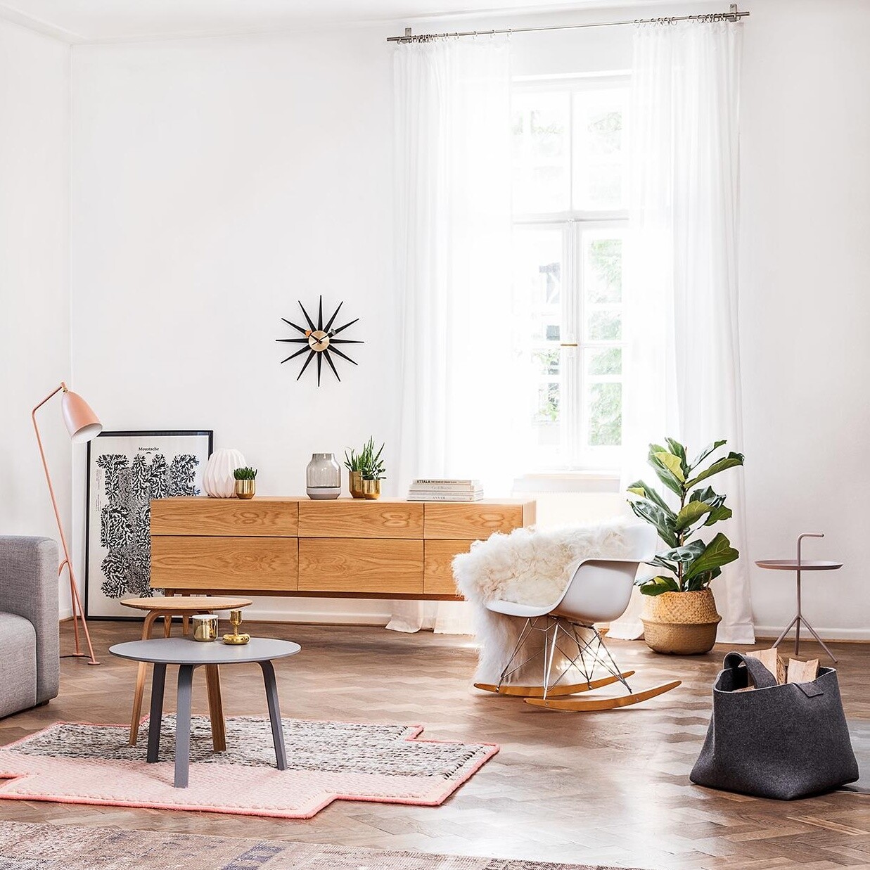 Felt Fire Wood Basket 36x36cm