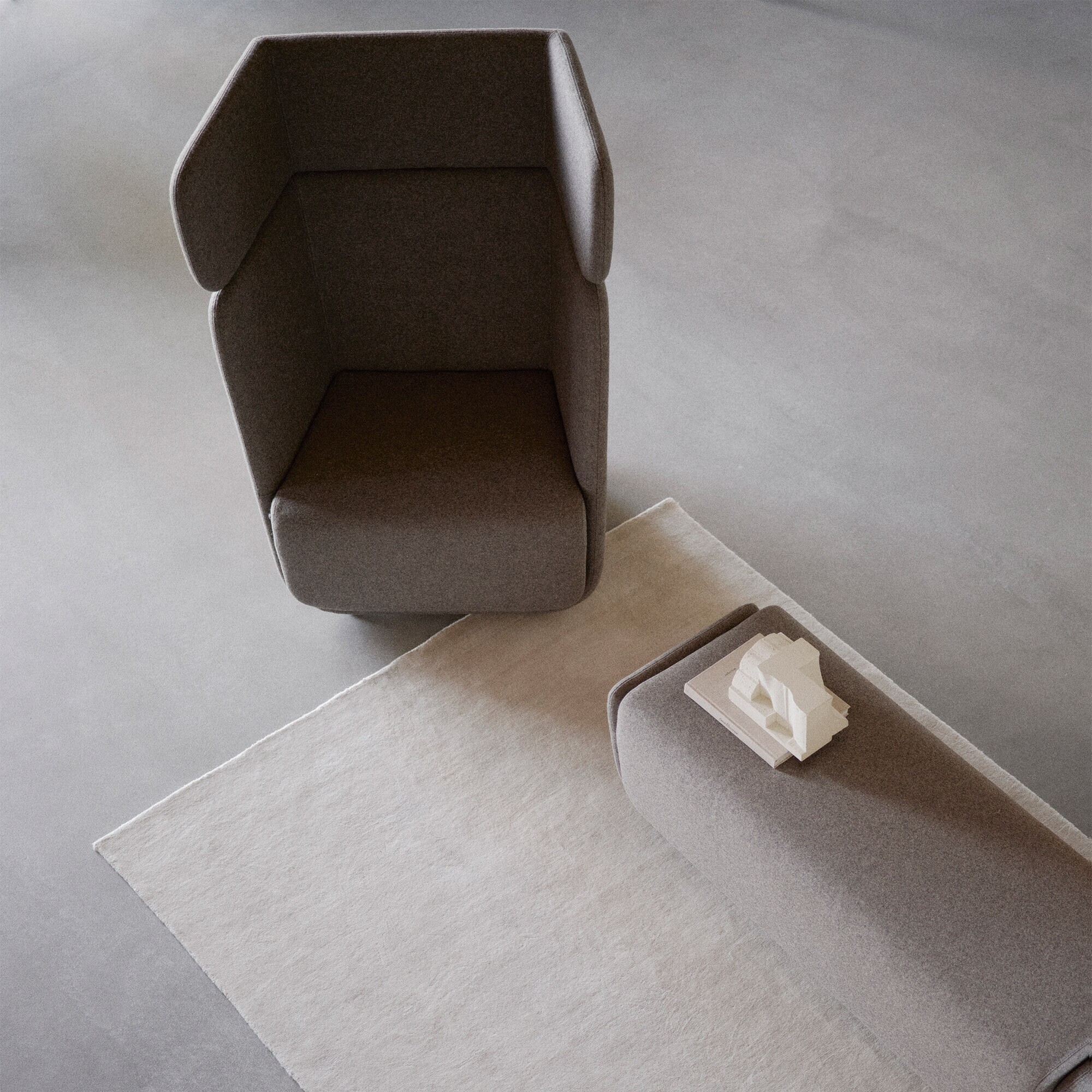 Basket Armchair with High Back