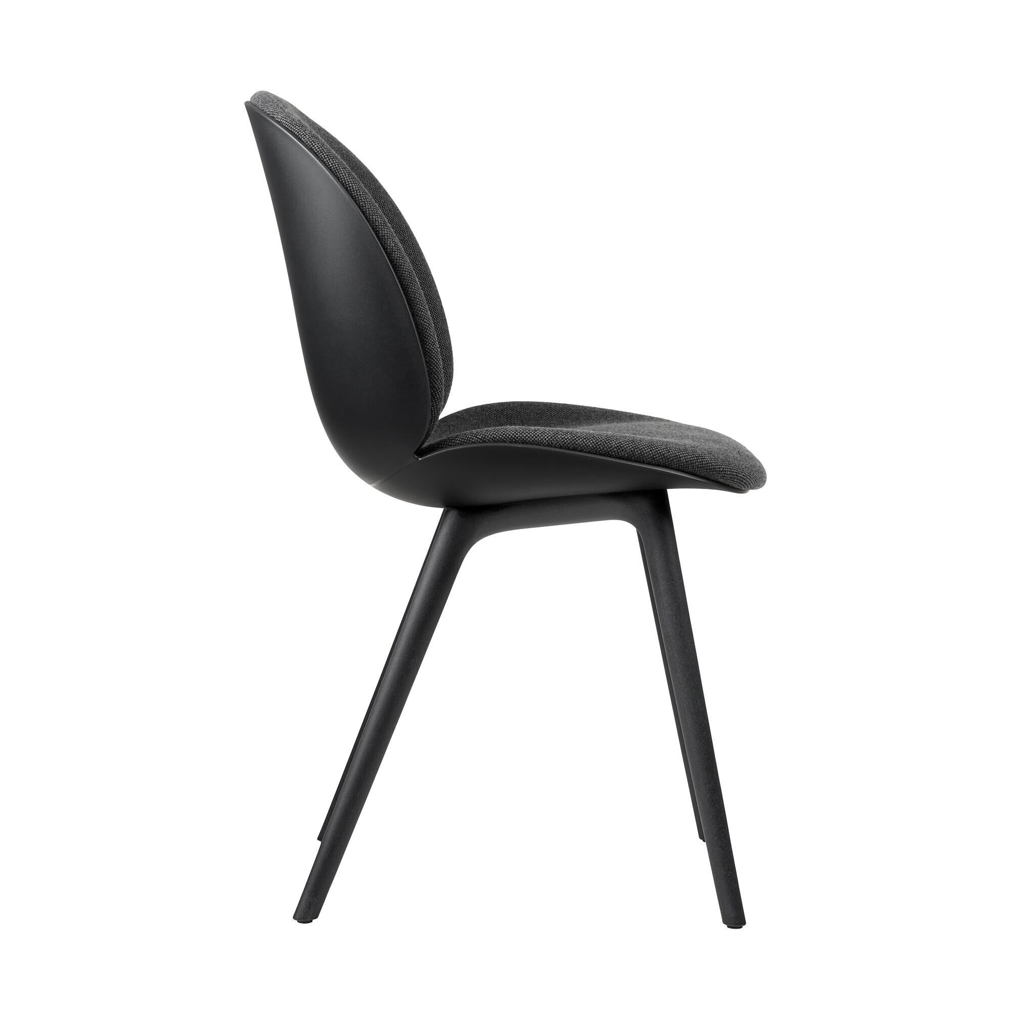 Beetle Dining Chair Front Upholstered Base Plastic