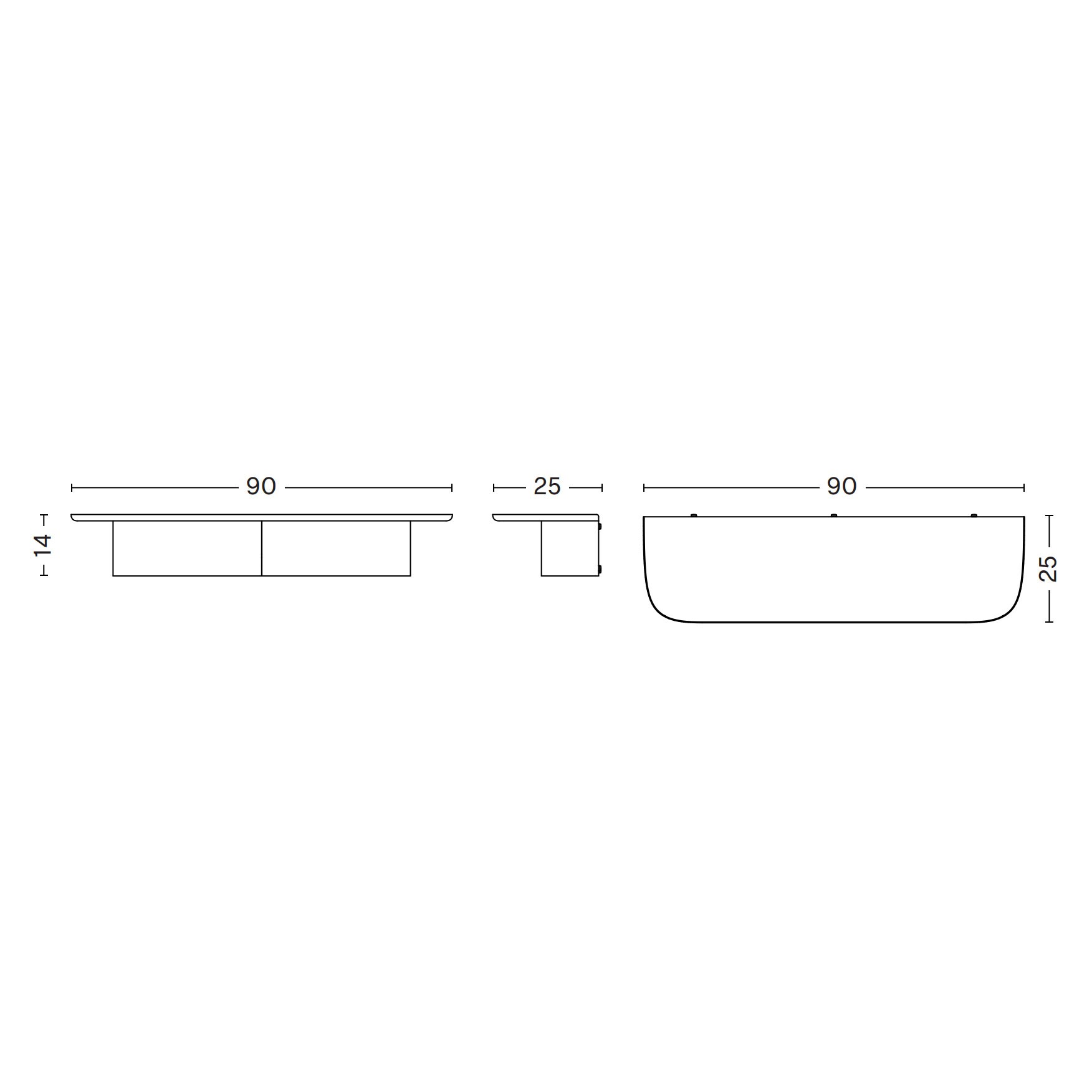 Korpus Wall Shelf with Coat Hook L
