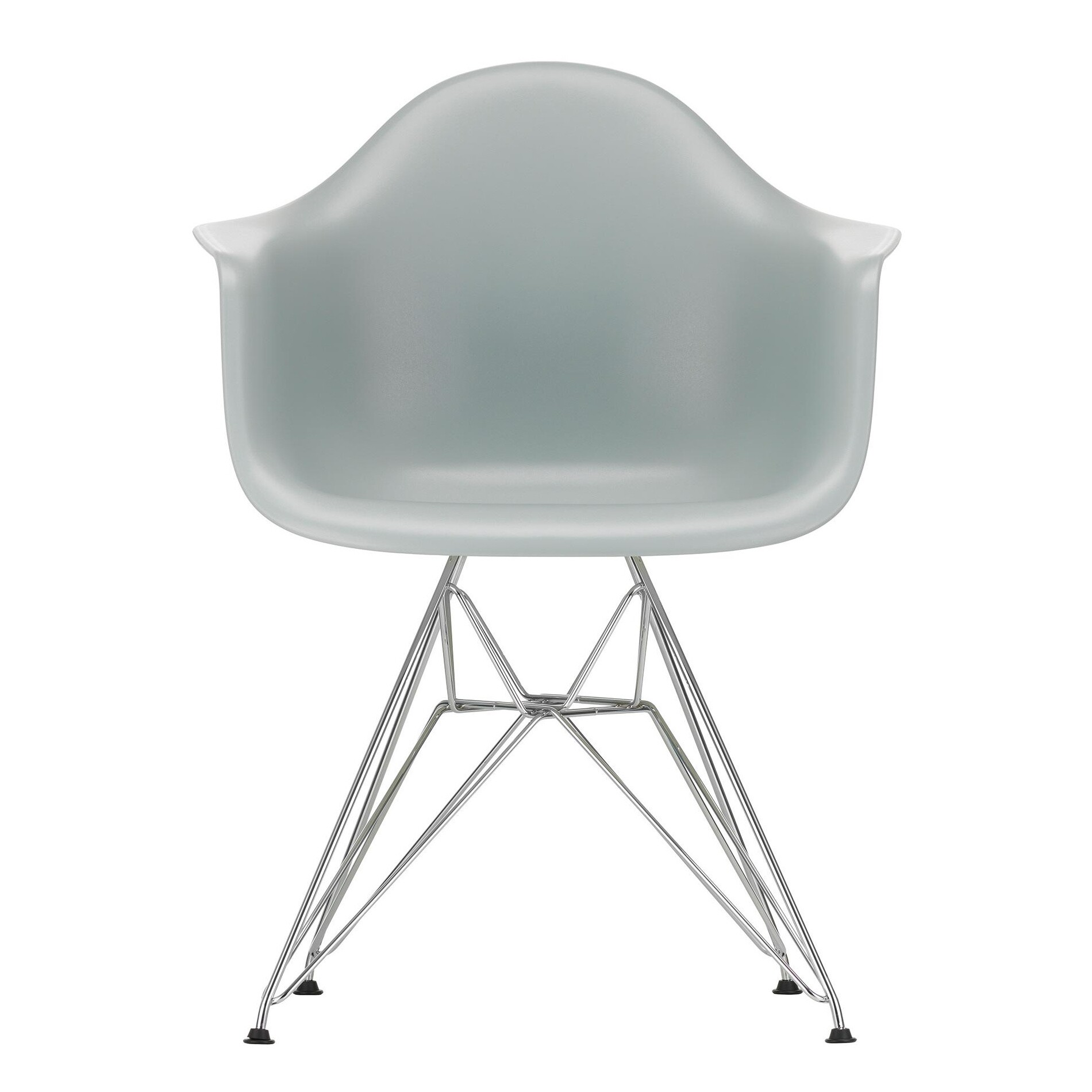 Eames Plastic Armchair DAR RE Chromed Base