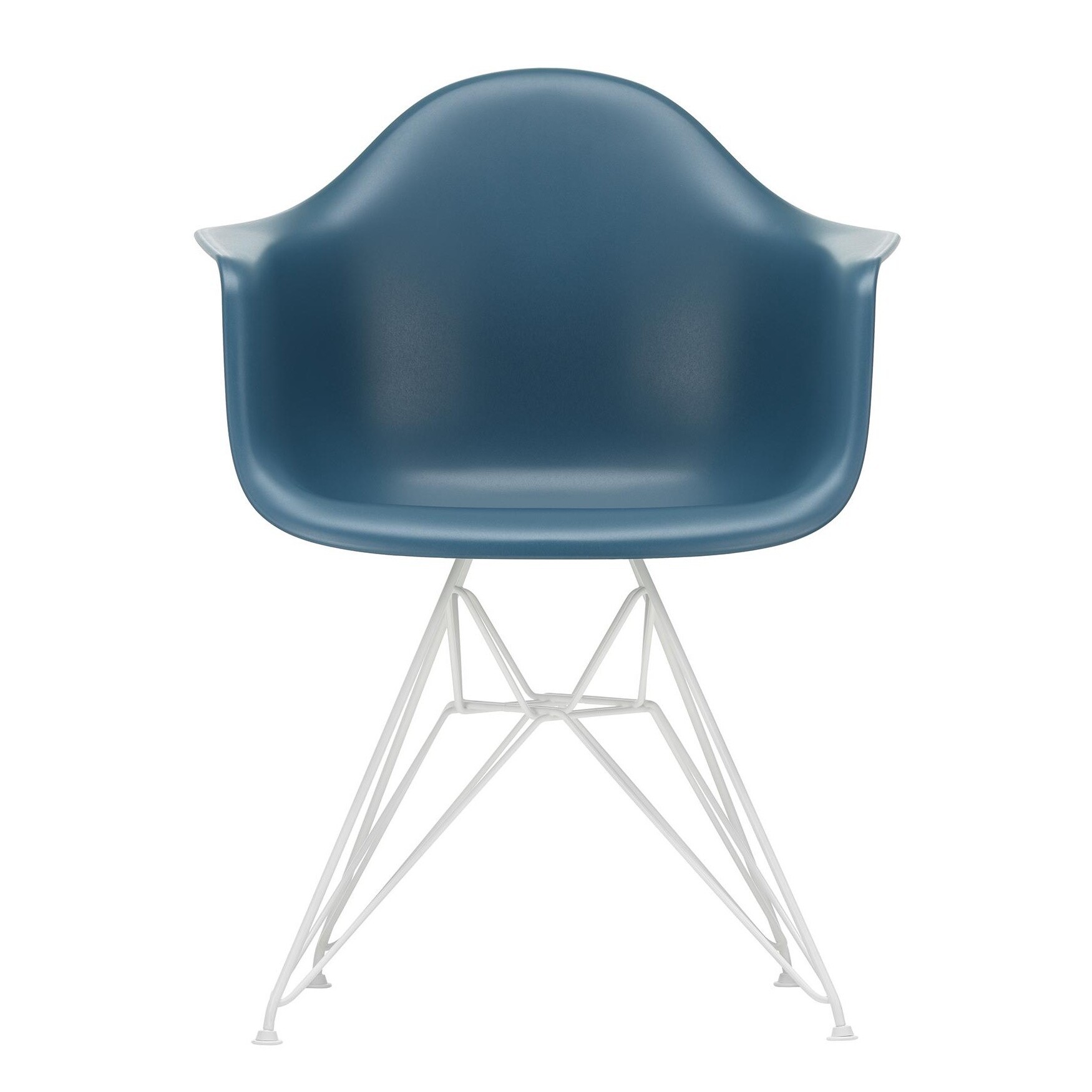Eames Plastic Armchair DAR RE White Base