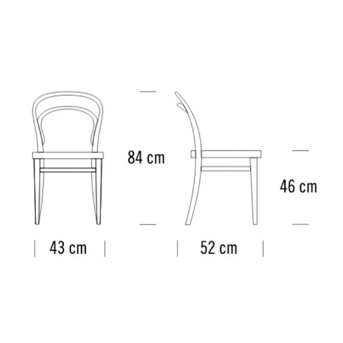 214 Chair with Wickerwork
