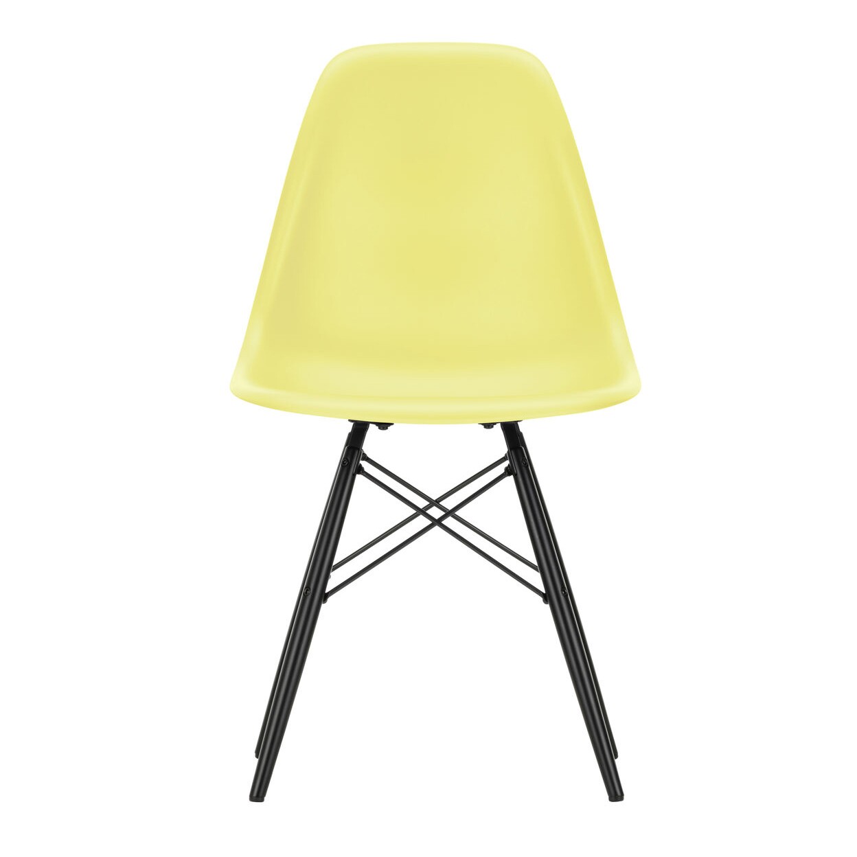 Eames Plastic Side Chair DSW RE Black Maple Base