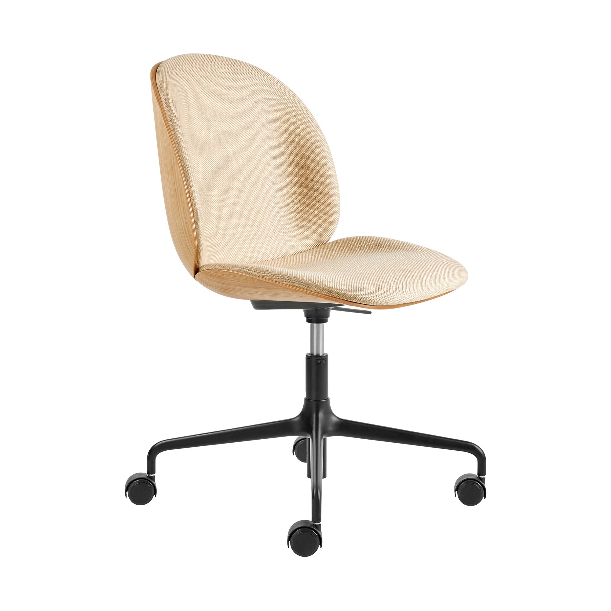Beetle Meeting Chair Veneer Shell Front Upholstered