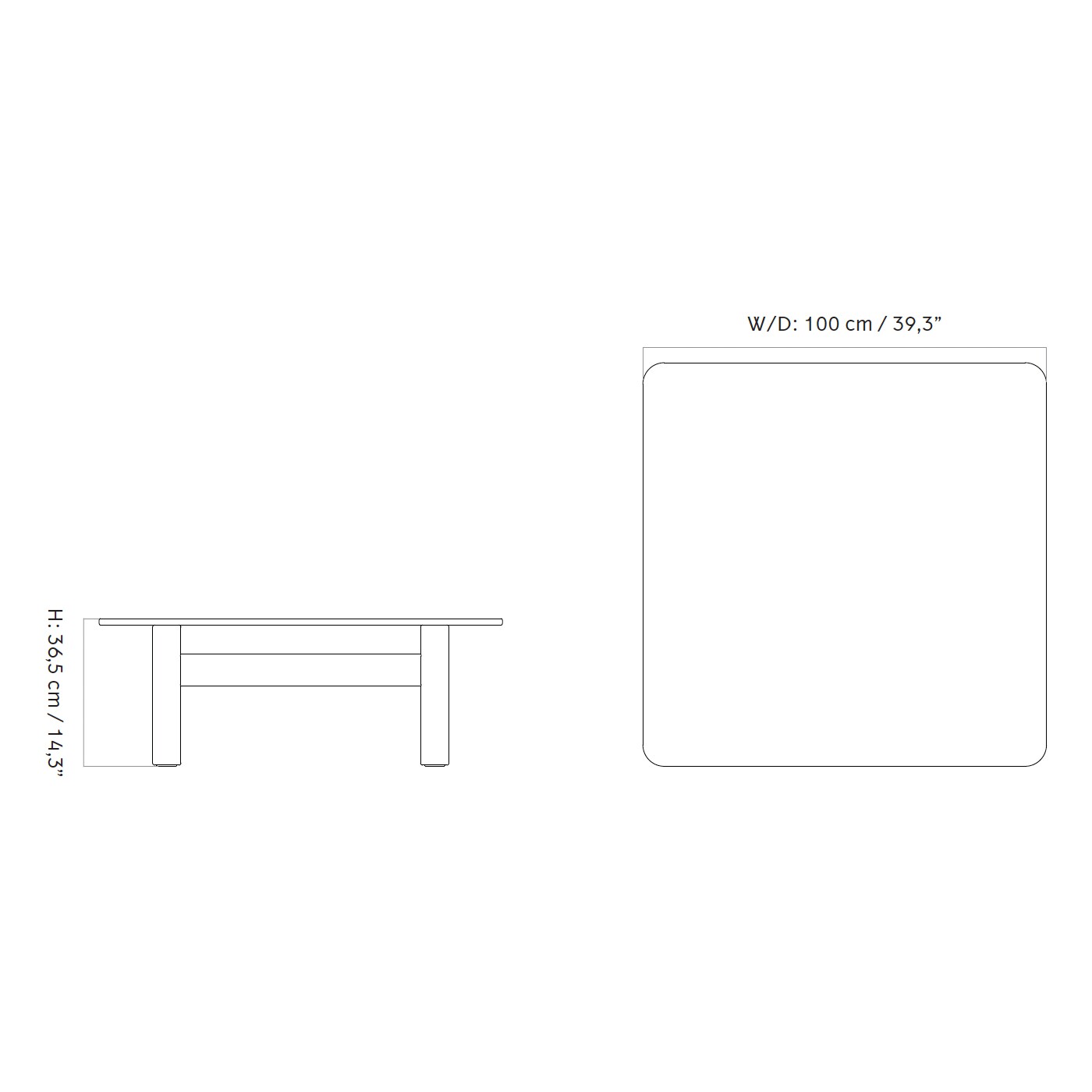 Brasilia Lounge Side Table