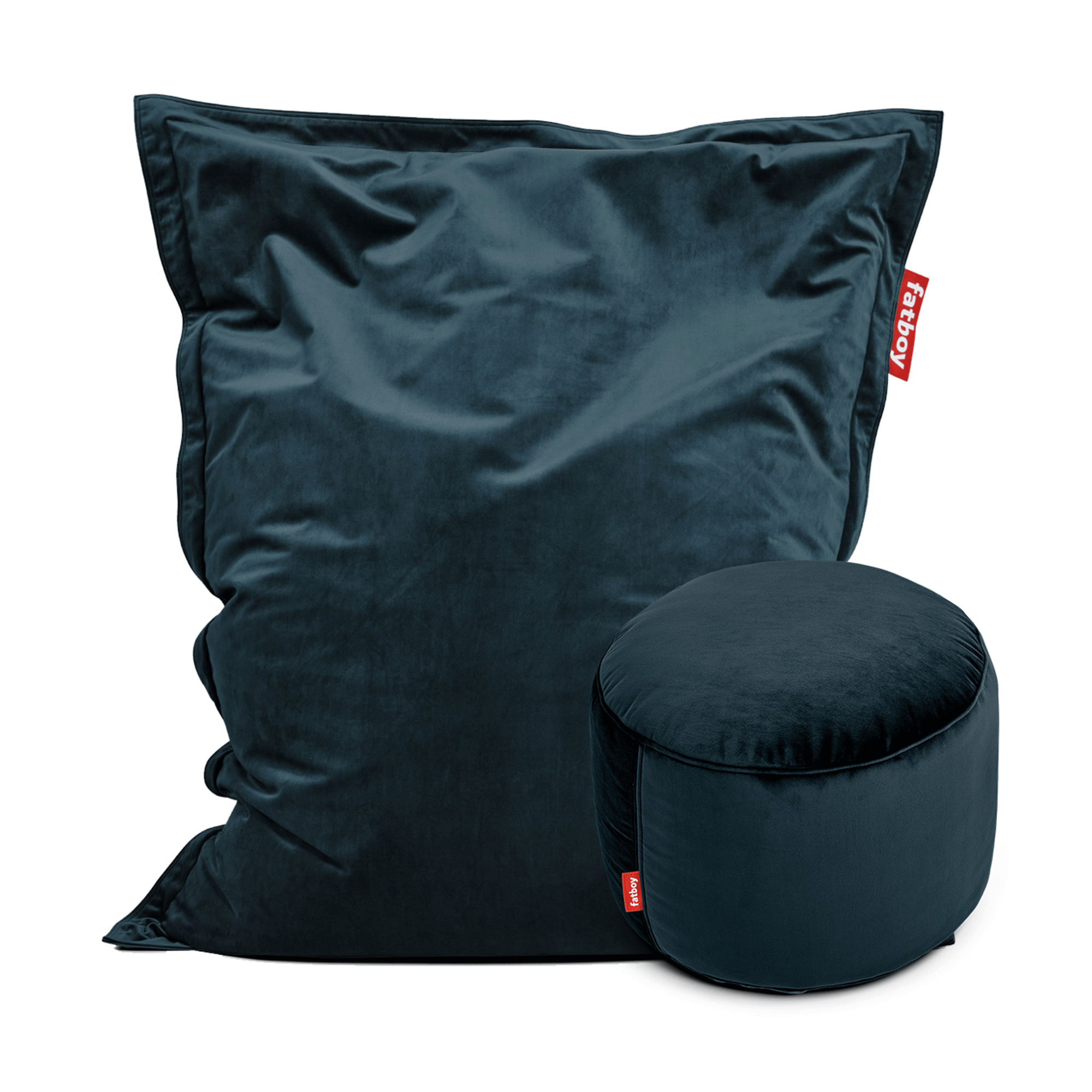 Original Slim Velvet Beanbag incl. Point Pouf Velvet