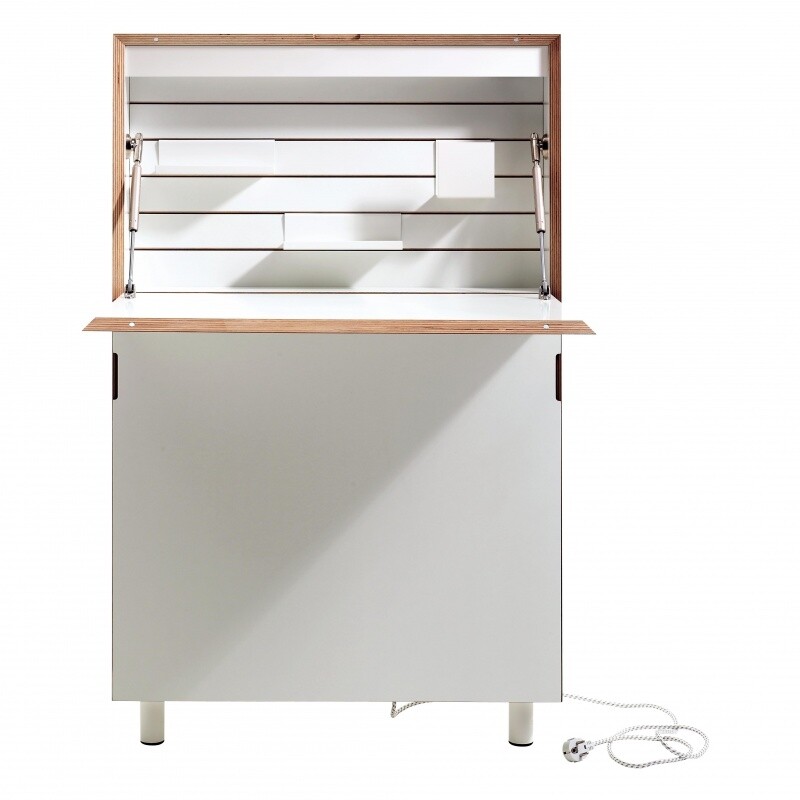 Flatmate Wall Secretary with Birch Edge