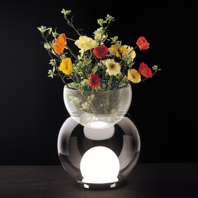 Giova Table Lamp with Flower Vase