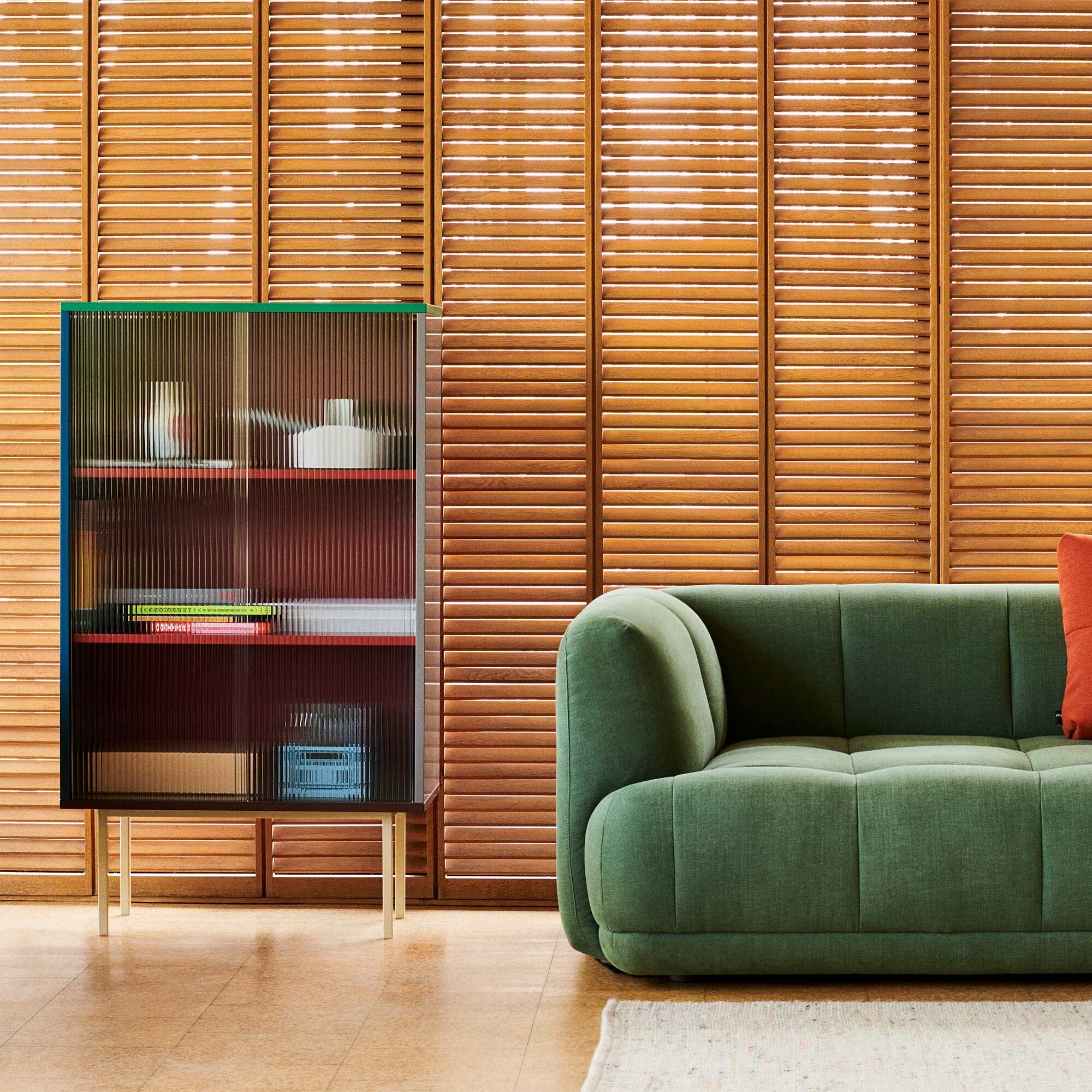 Colour Cabinet with Glass Doors