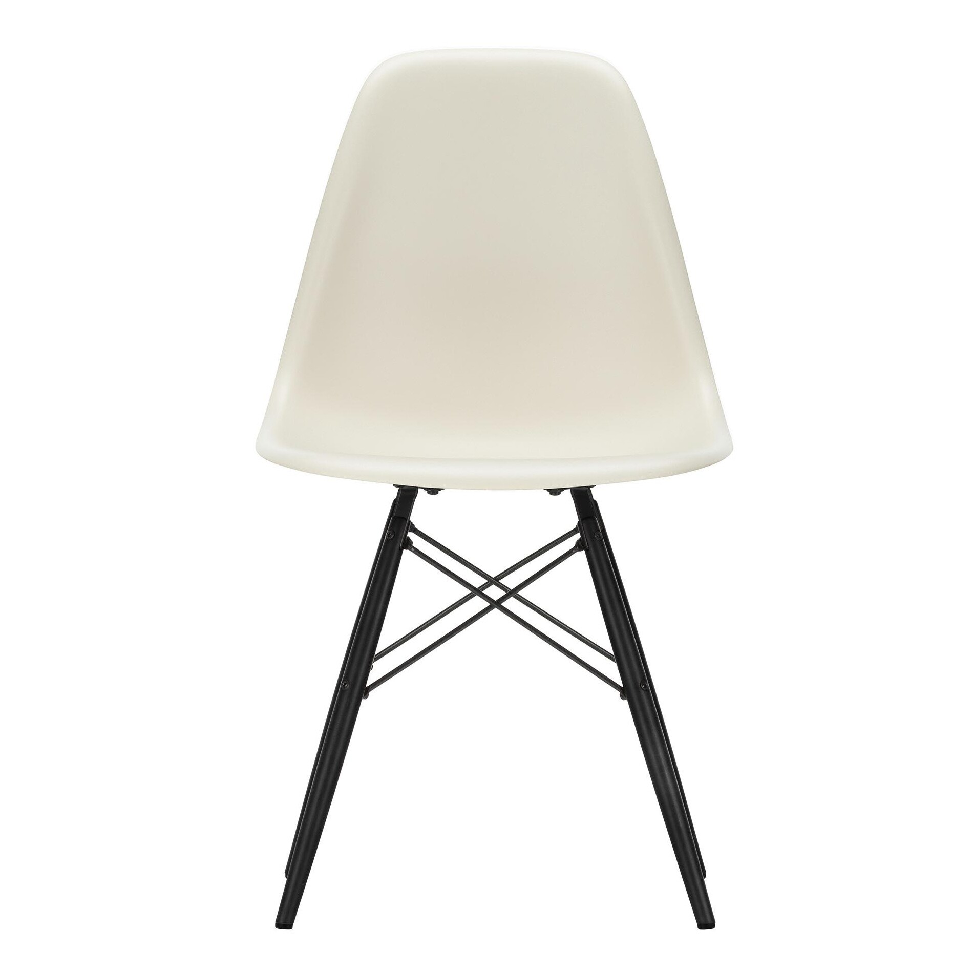 Eames Plastic Side Chair DSW RE Black Maple Base