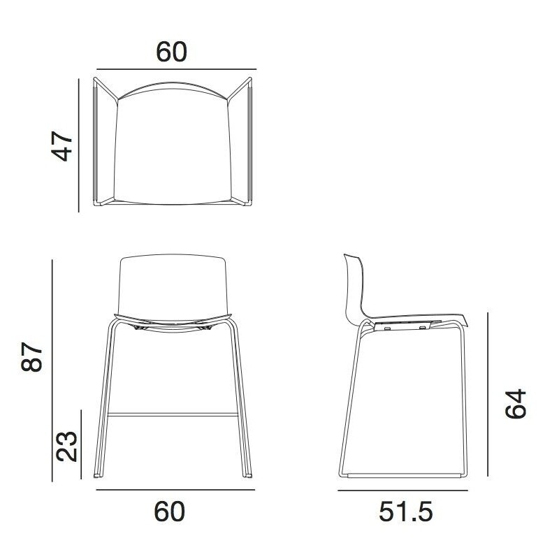 Catifa 46 0572 Bar Stool low oak