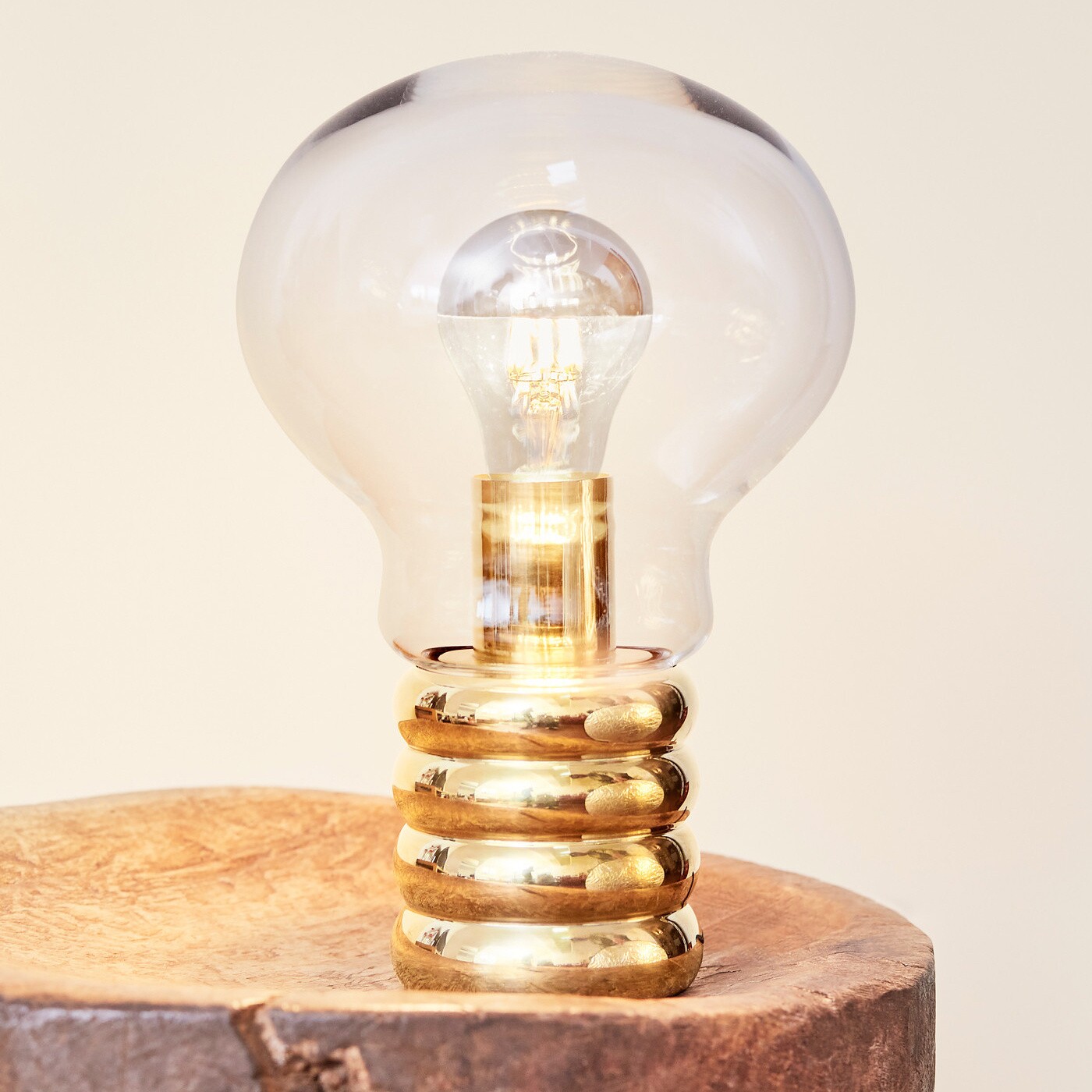 Bulb Brass Table Lamp