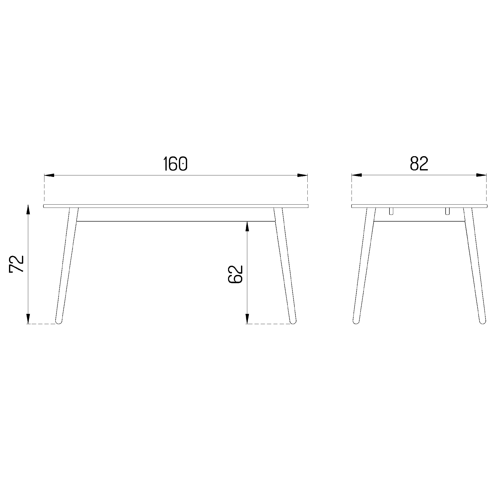 C35B Dining Table 160x82cm