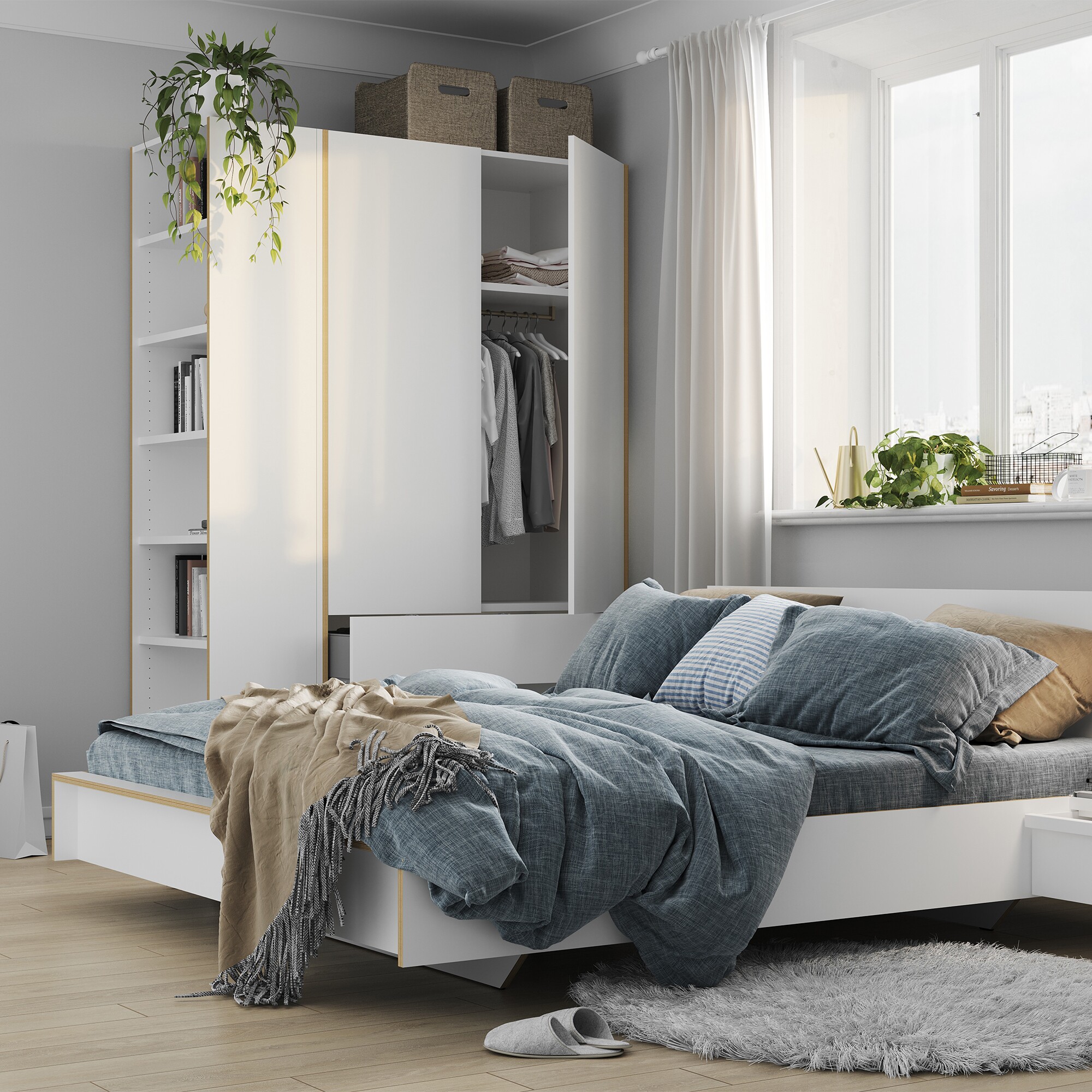 Flai Double Bed Comfort Height 160x200cm