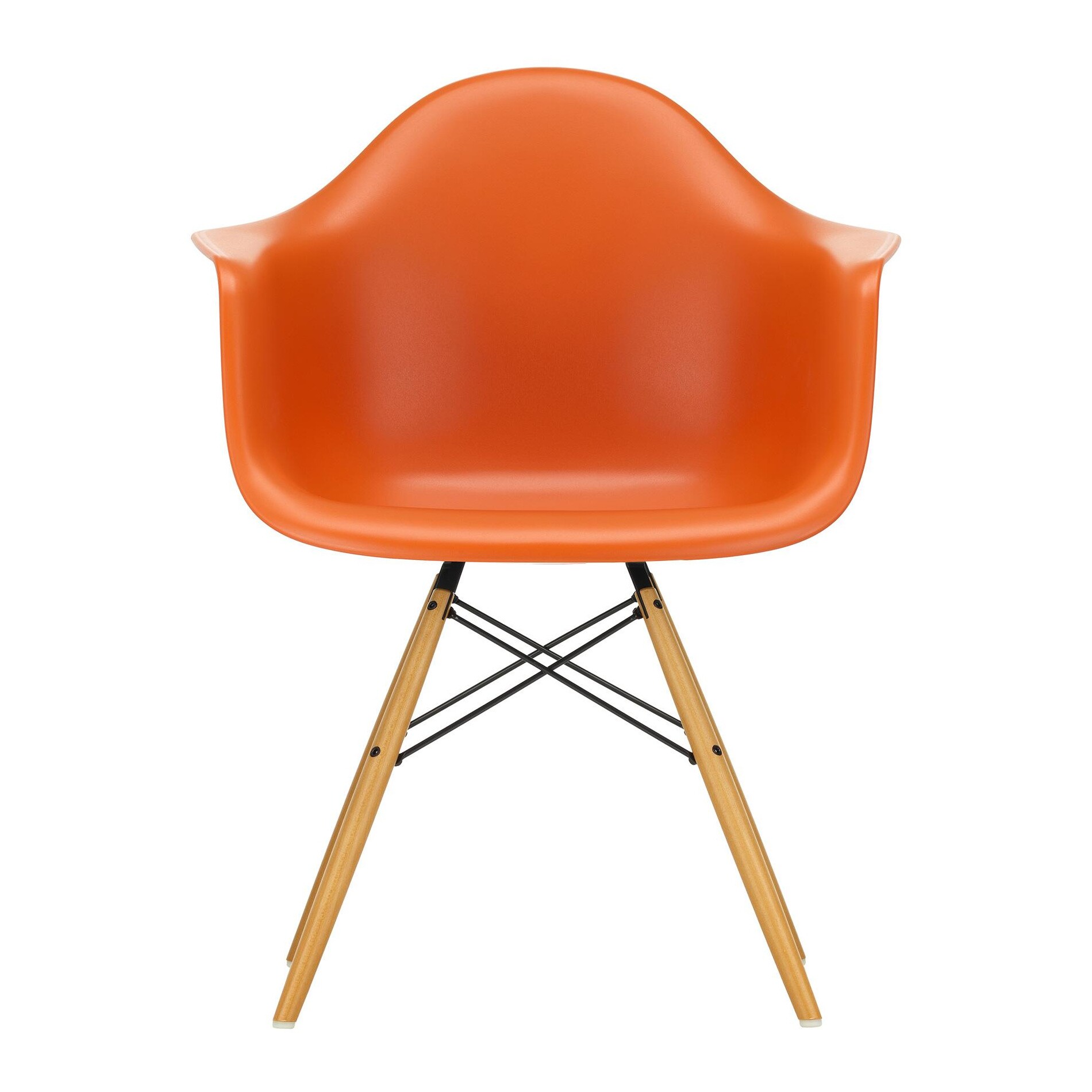 Eames Plastic Armchair DAW RE Golden Maple Base