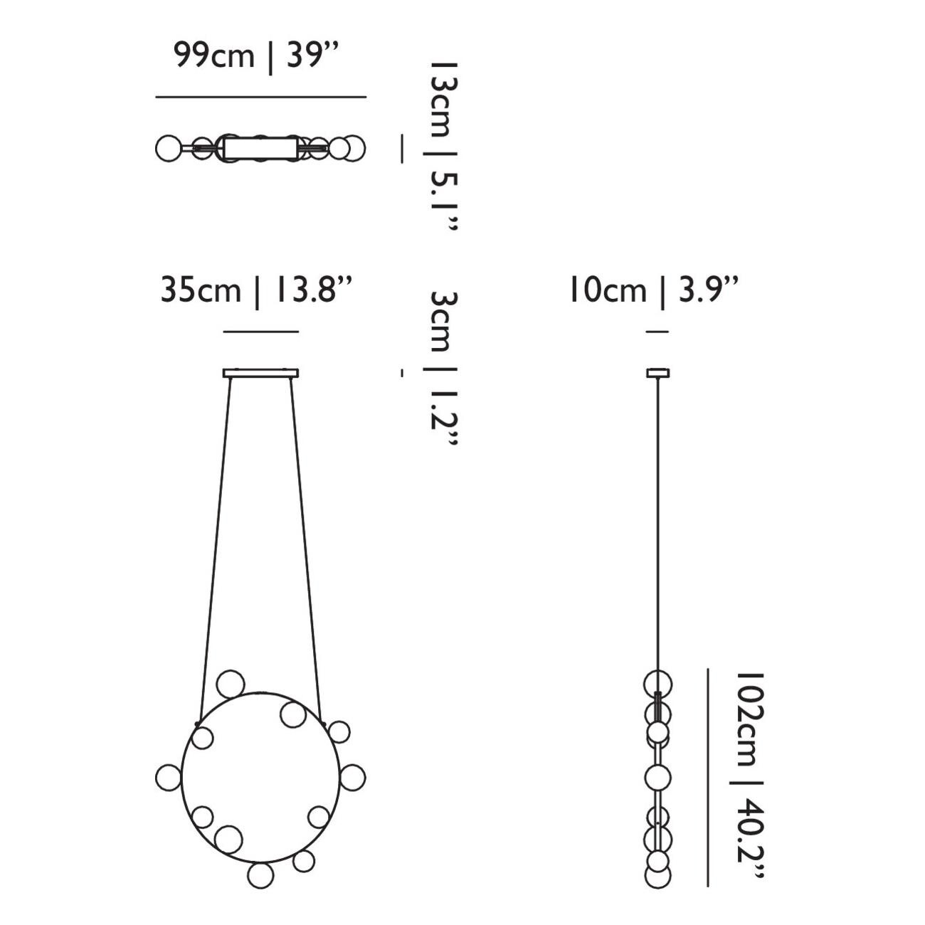 Hubble Bubble 11 LED Suspension Lamp