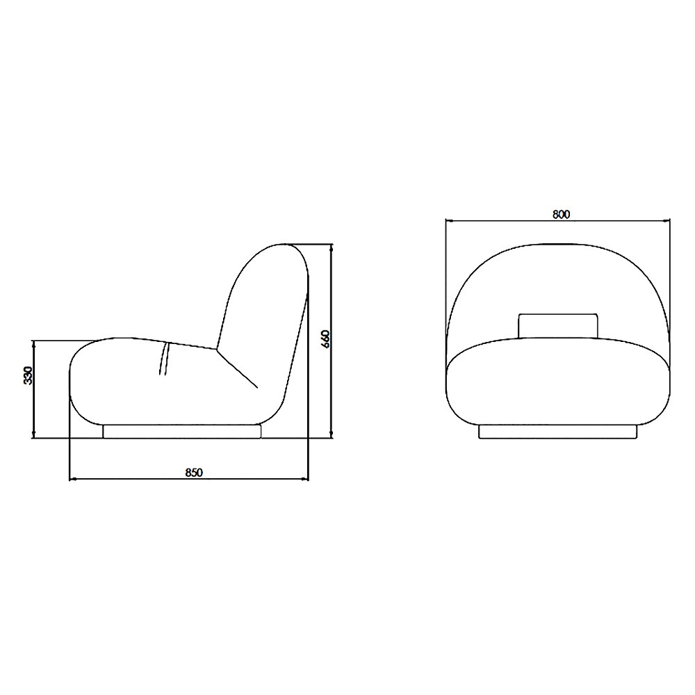 Pacha Lounge Chair Frame Pearl Gold