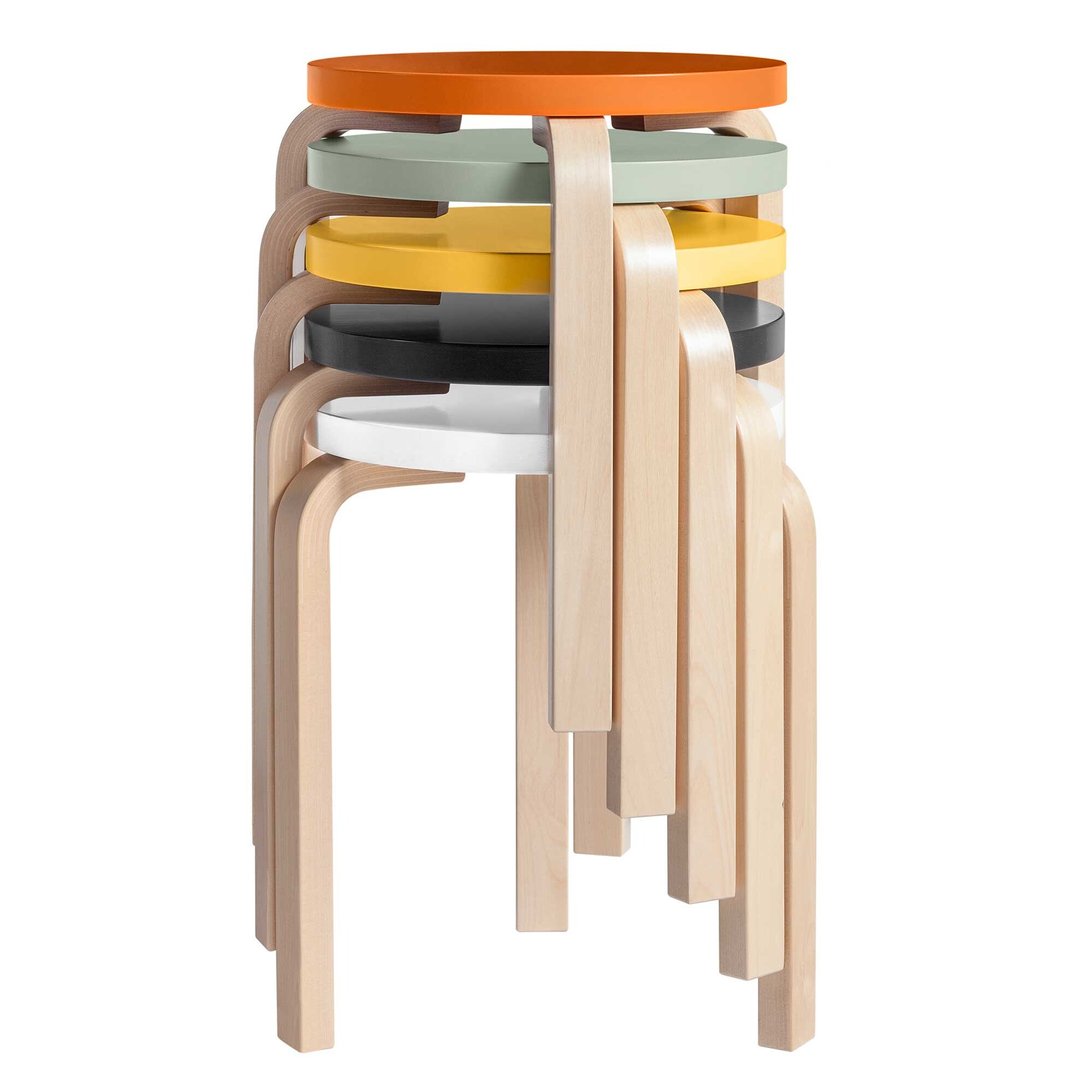 E60 Stool Clear Lacquered Base