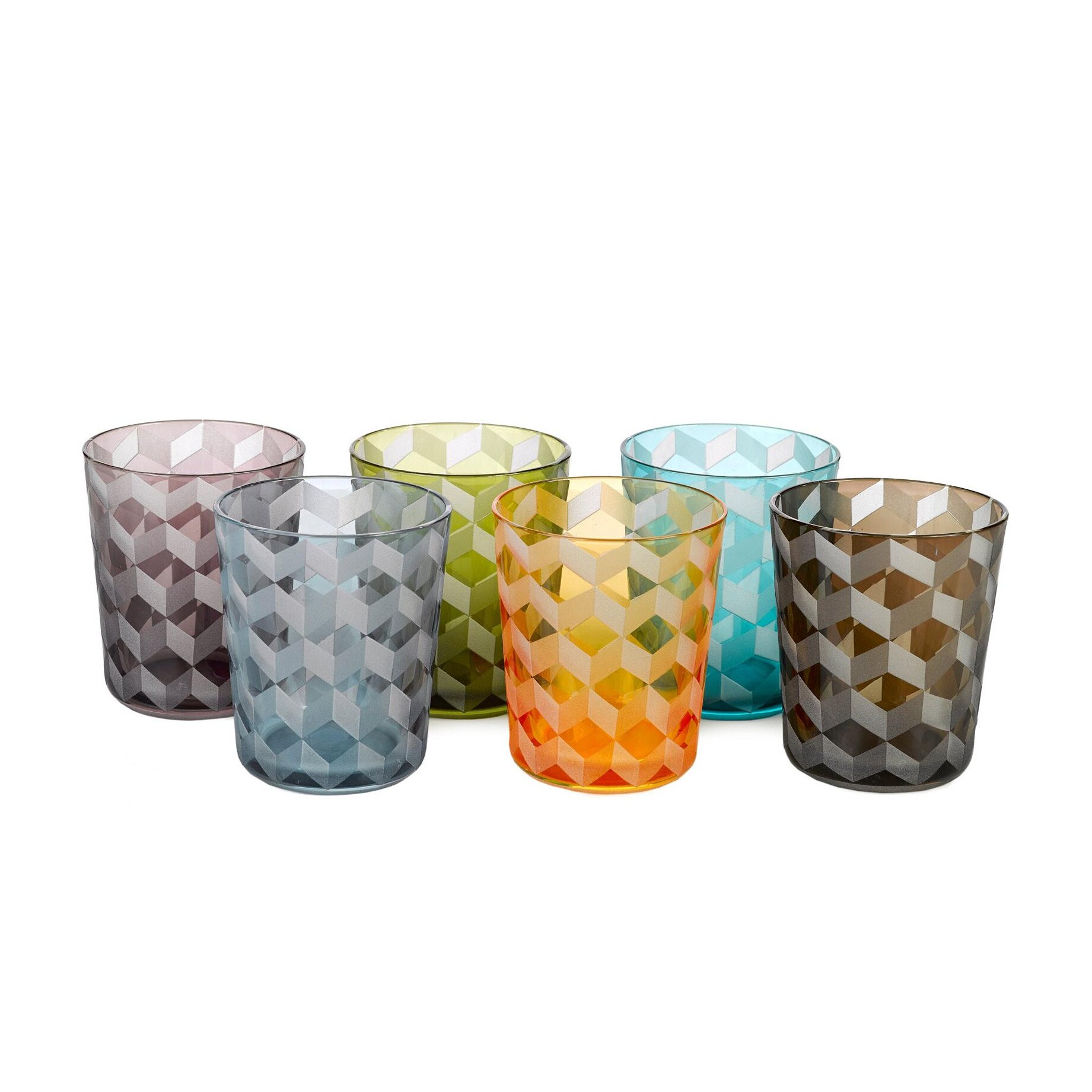 Blocks Glass Set of 6