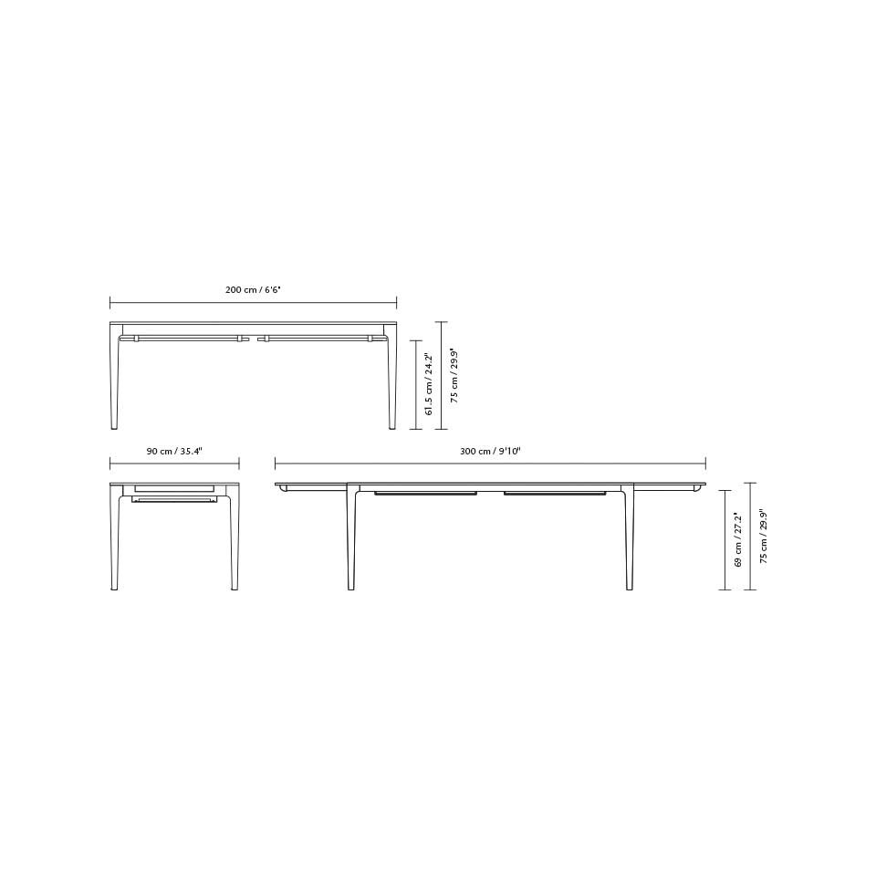 Heart'n'Soul Dining Table 90x200cm