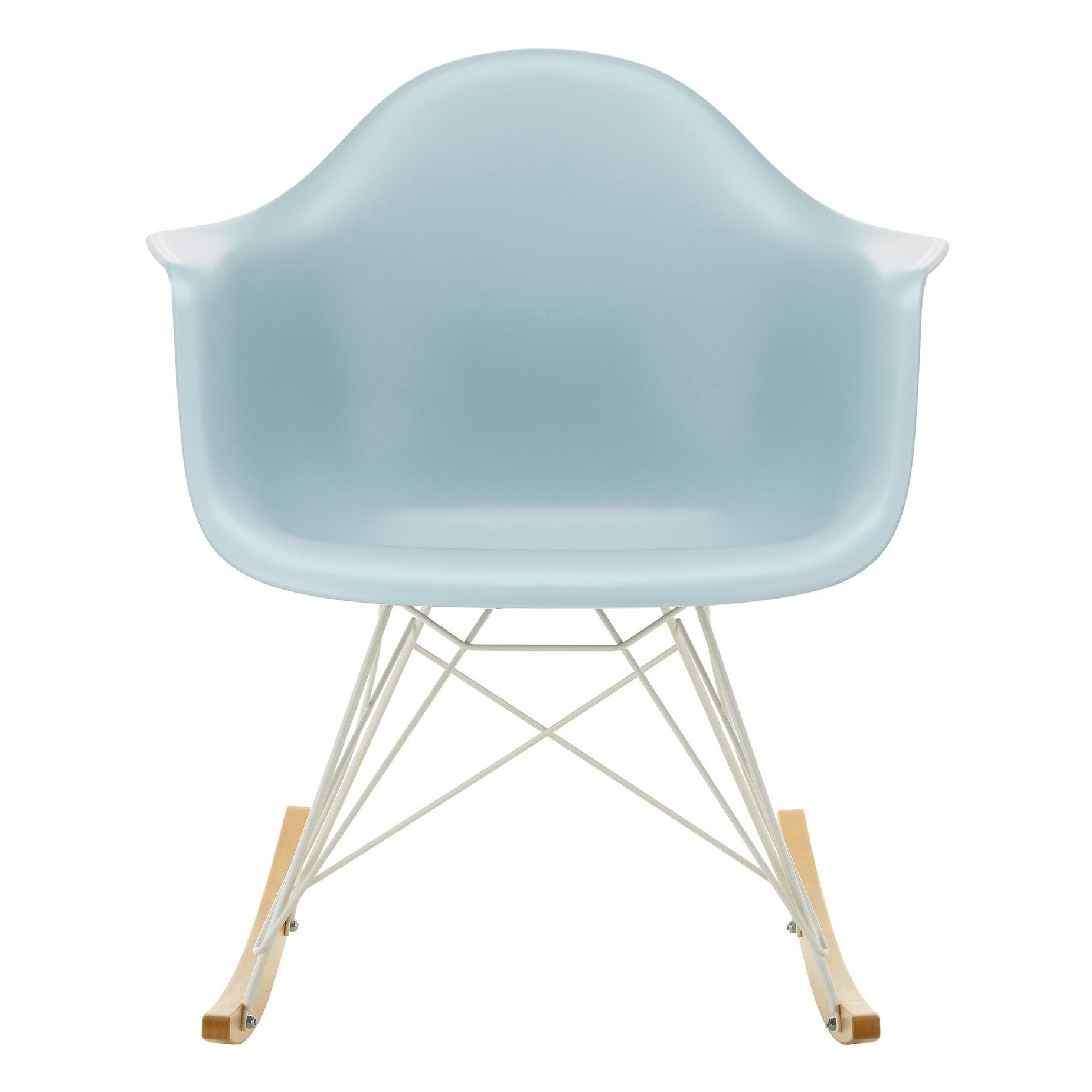 Eames Plastic Armchair RAR RE Rocking Chair White Base