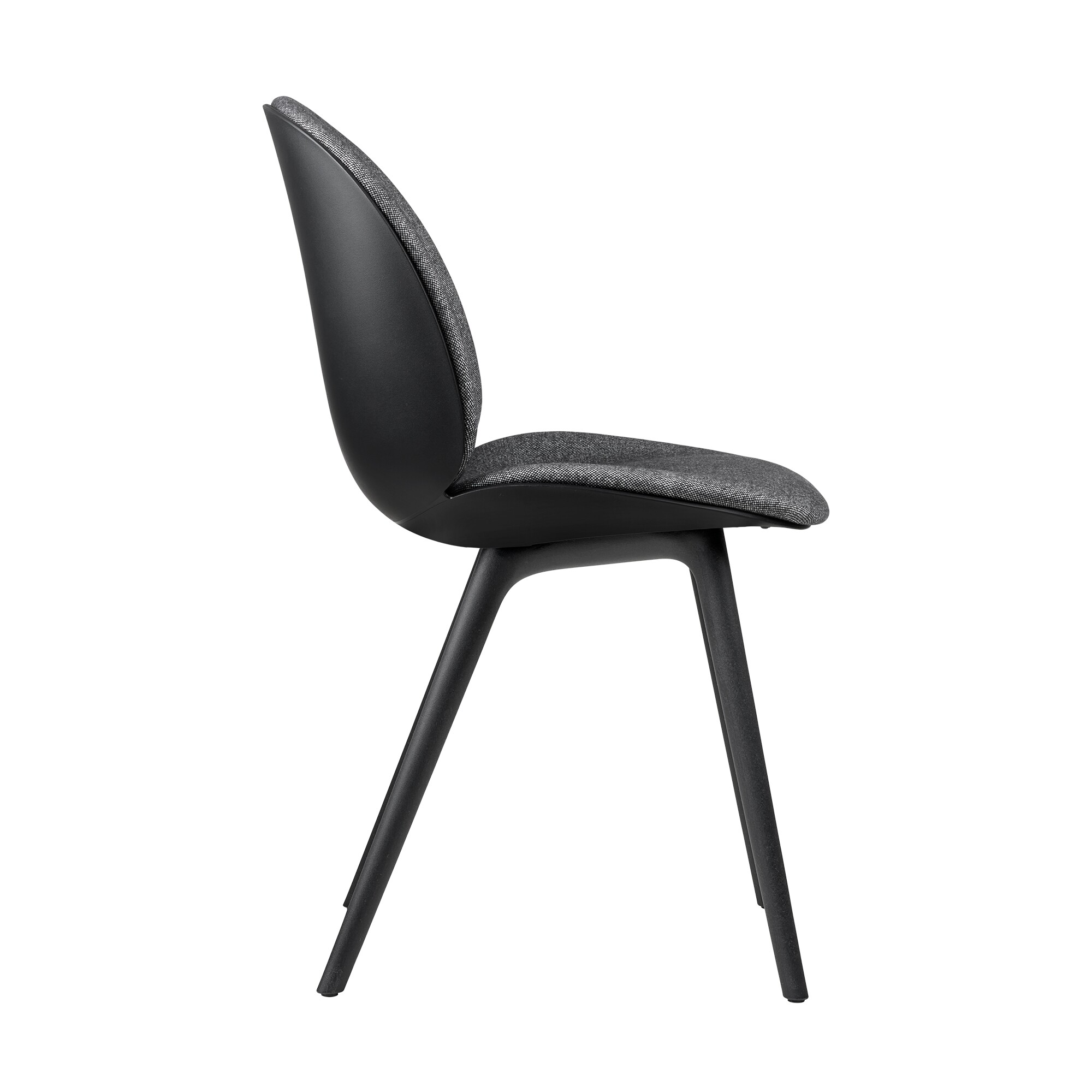 Beetle Dining Chair Front Upholstered Base Plastic