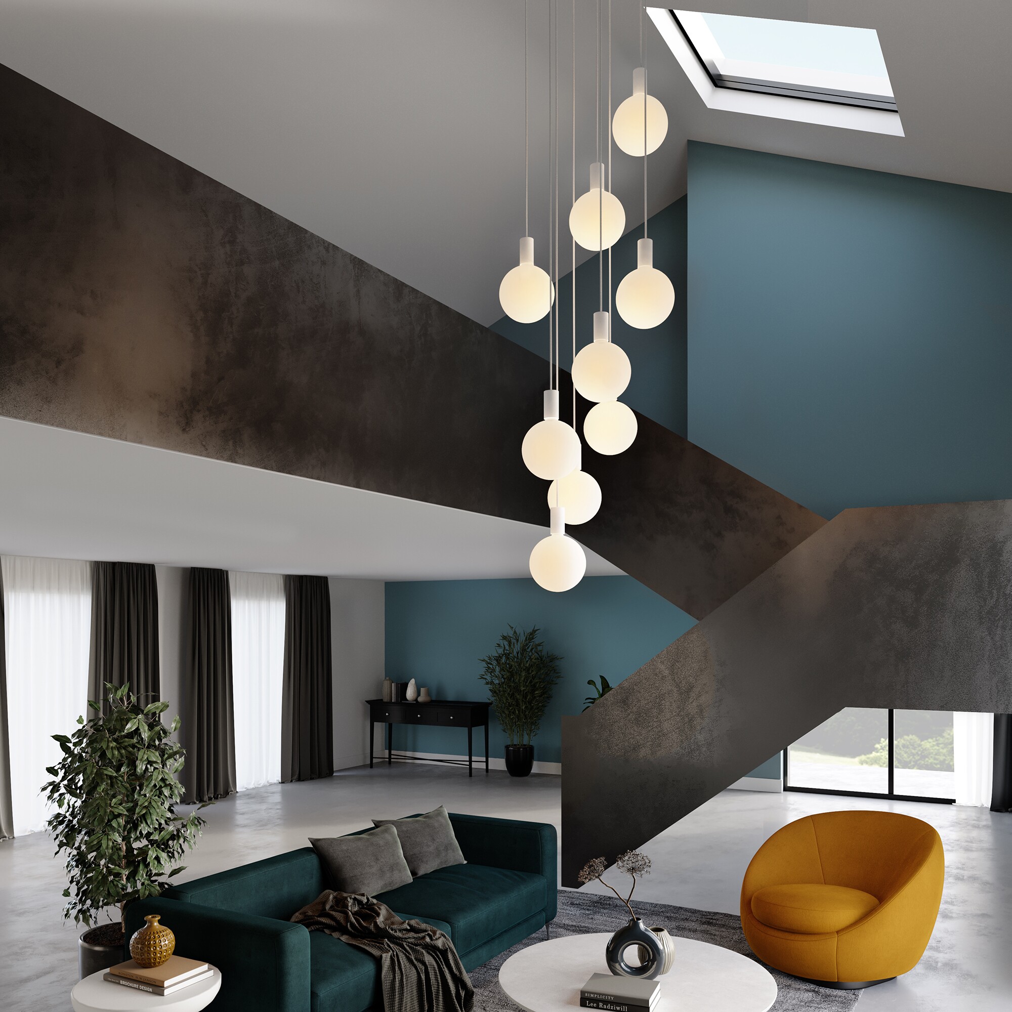 Alumina Nine Pendant Suspension Lamp