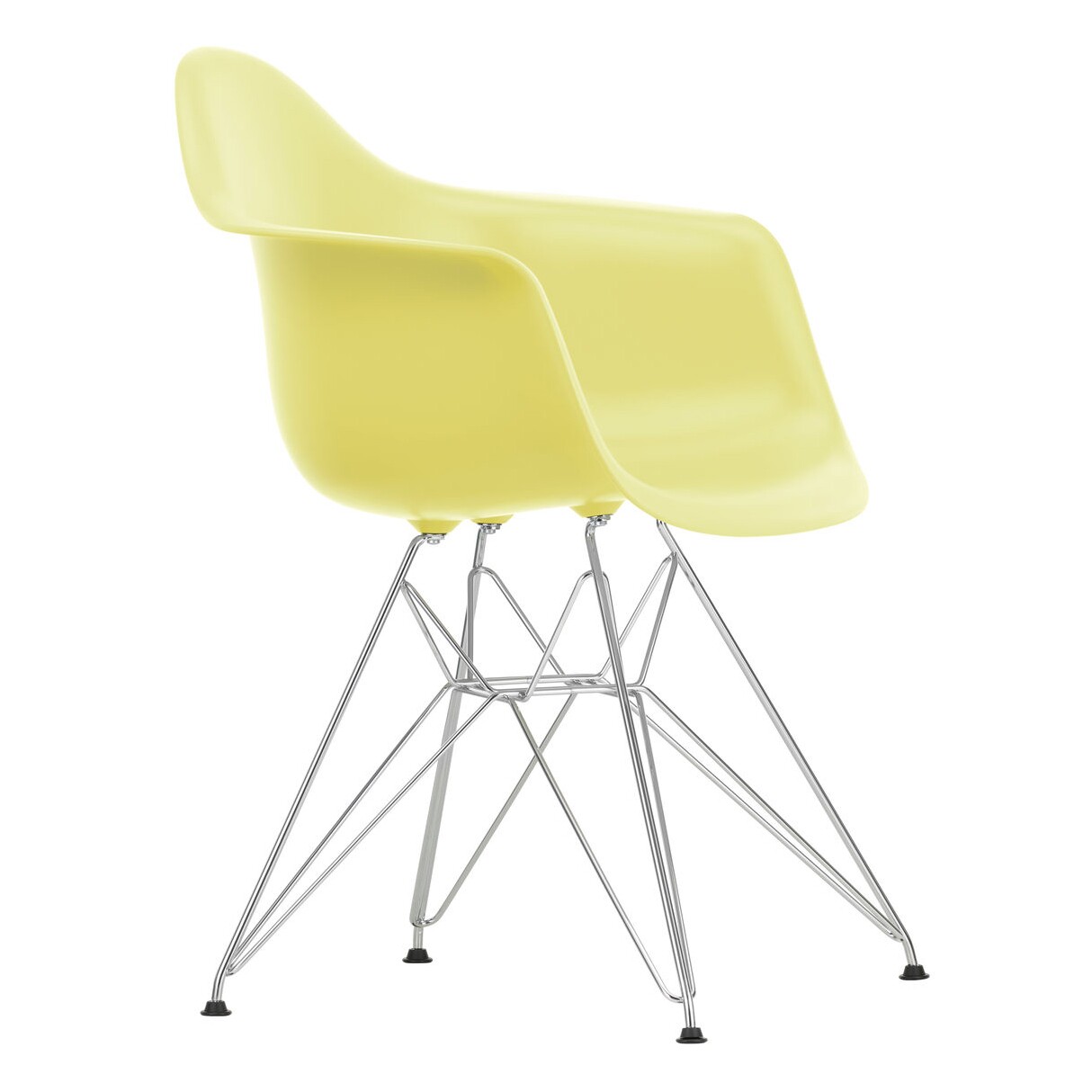 Eames Plastic Armchair DAR RE Chromed Base