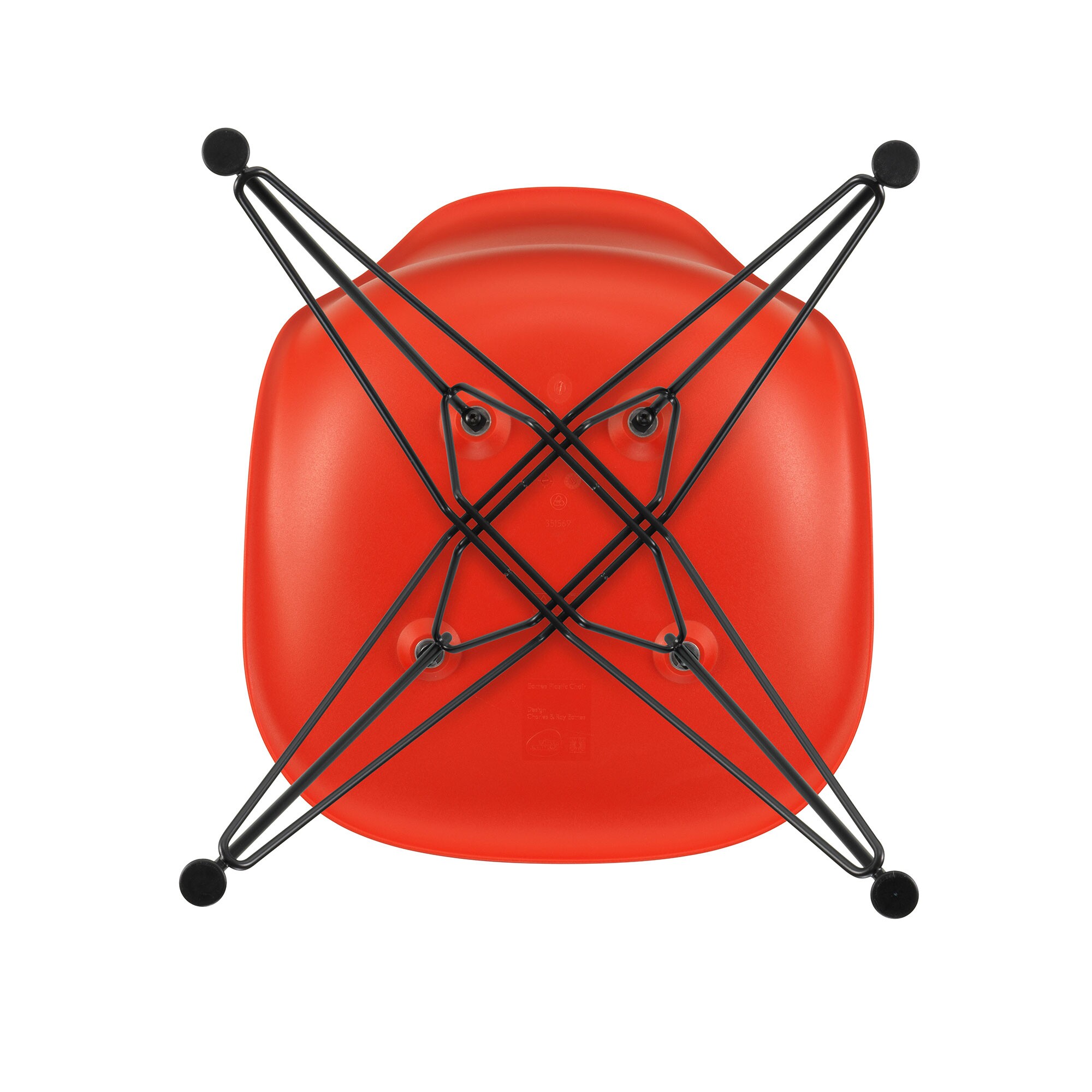 Eames Plastic Side Chair DSR RE Black Base