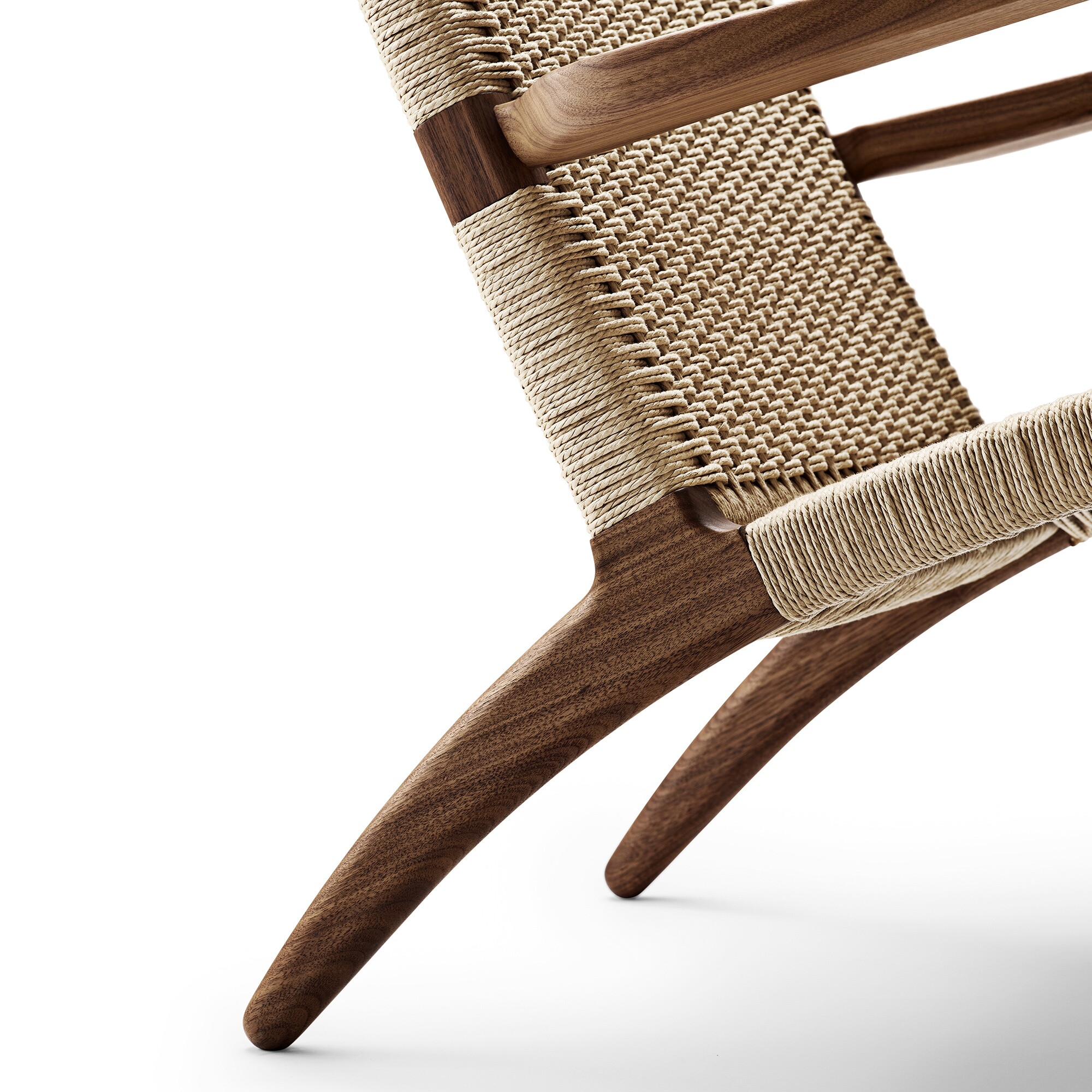 CH25 Easy Chair Frame Walnut