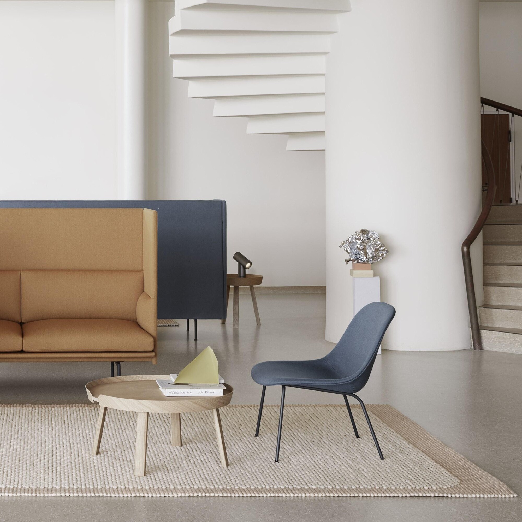 Fiber Lounge Chair Upholstered Steel Base