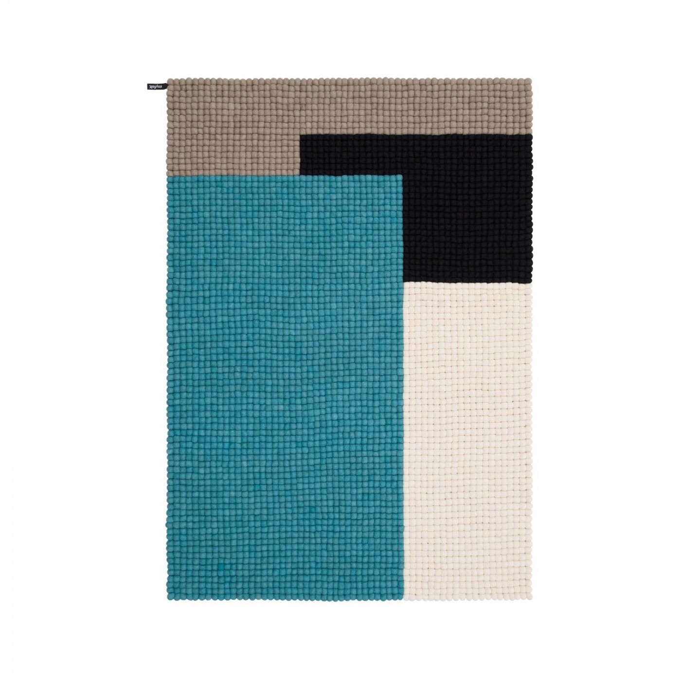 Cube Felt Ball Rug rectangular