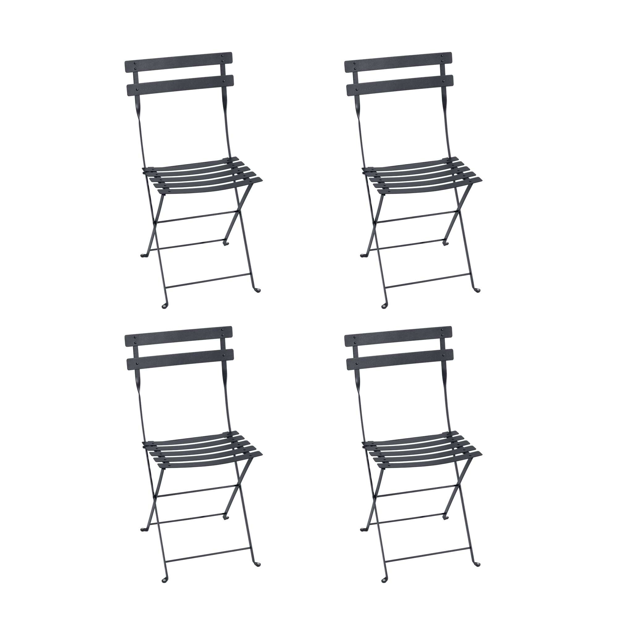 Bistro Metall Folding Chair Set of 4