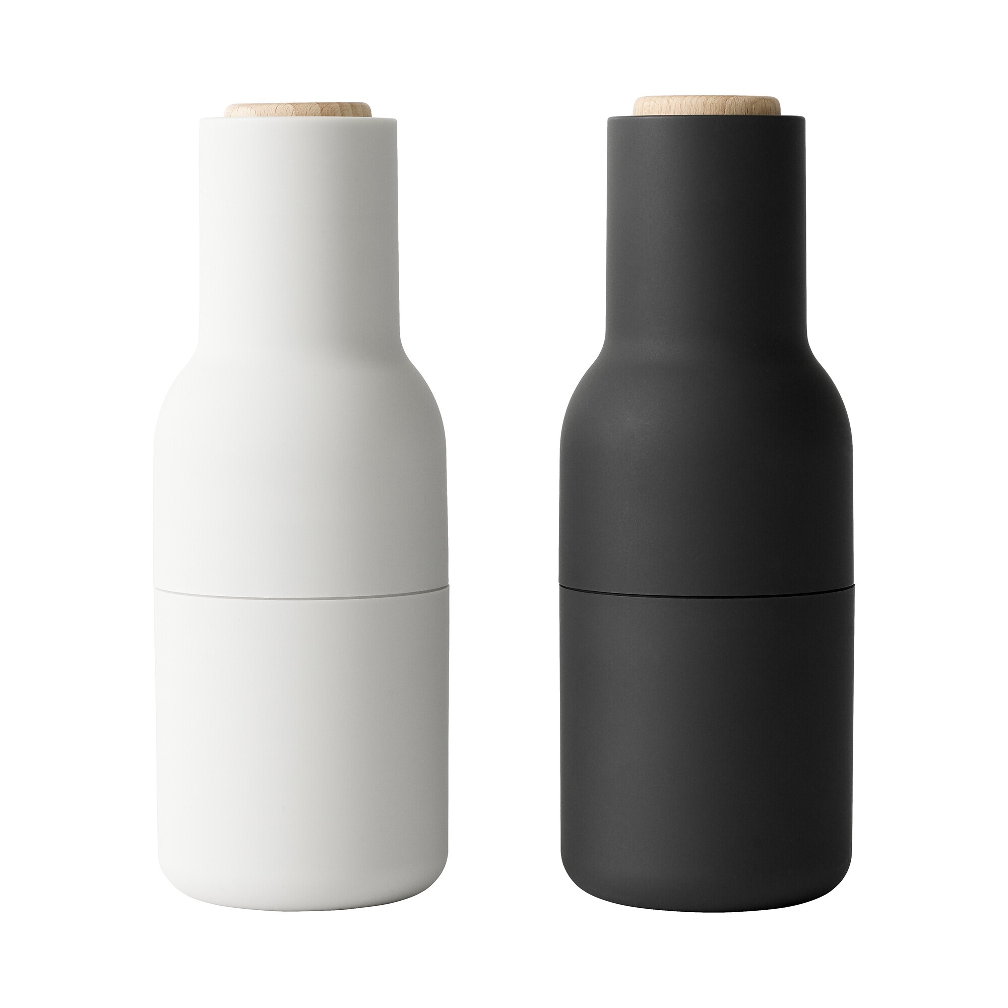 Bottle Grinder Set of 2 With Beech Wood Lid