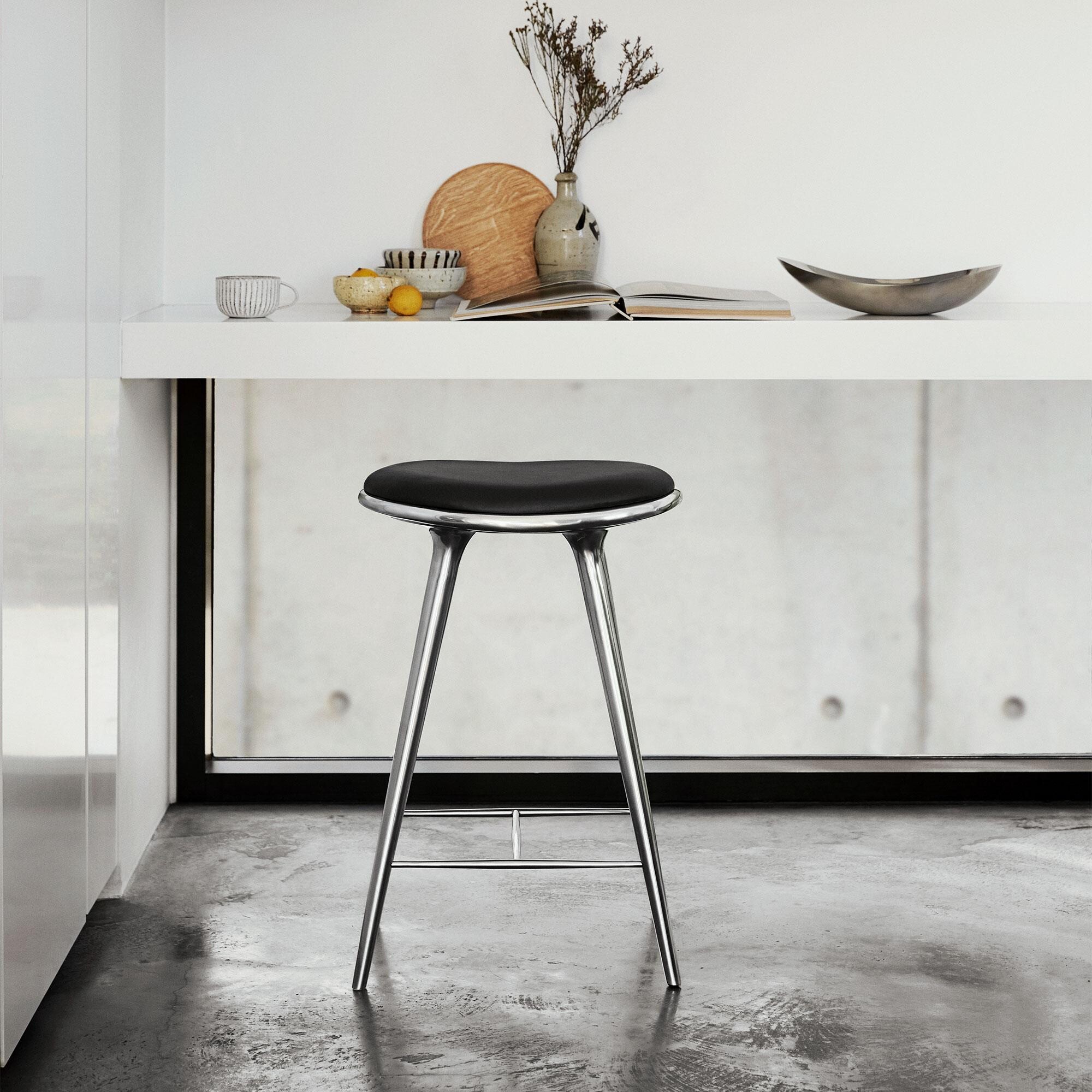 High Stool Aluminium Base H 74cm