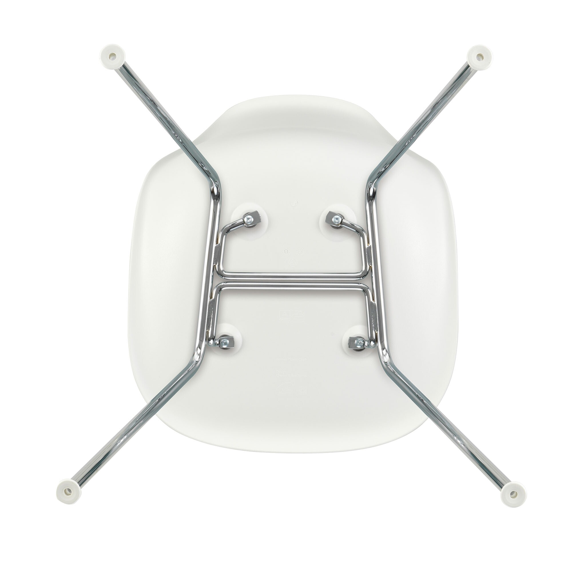 Eames Plastic Side Chair DSX Chromed Base