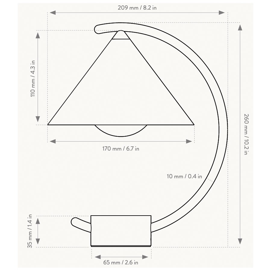 Meridian LED Lamp with Battery