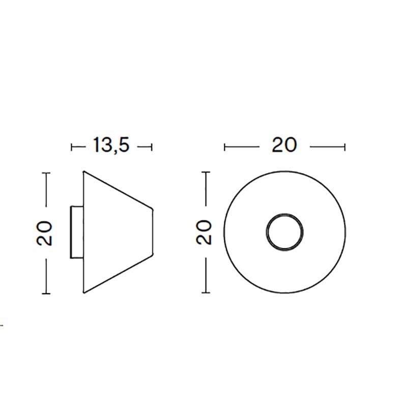 Ono Flush Mount Wall Lamp Ø20cm