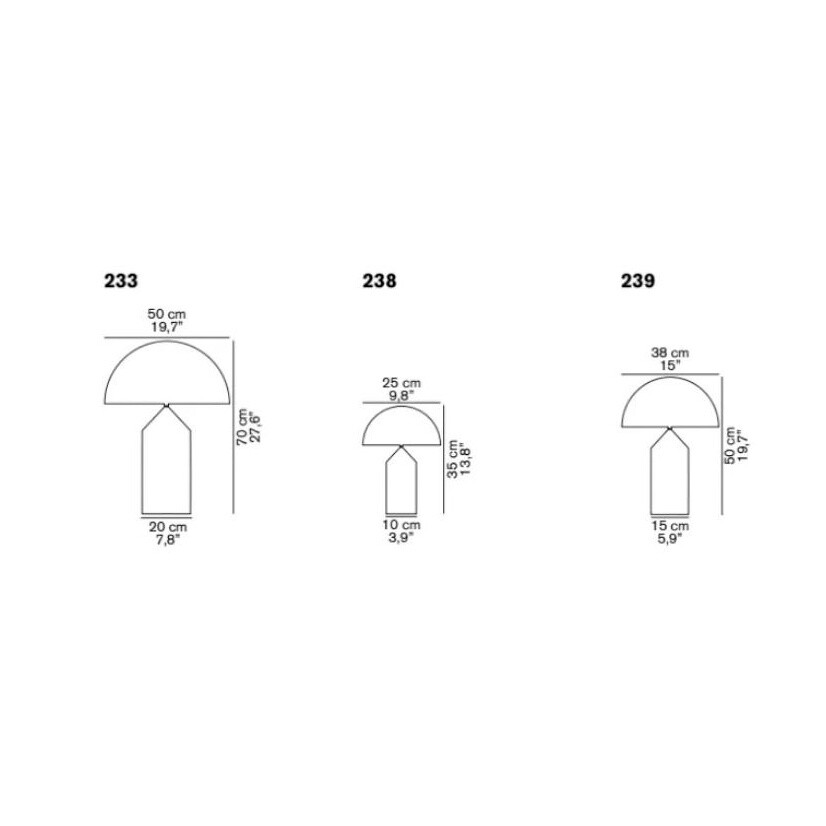 Atollo Table Lamp Black