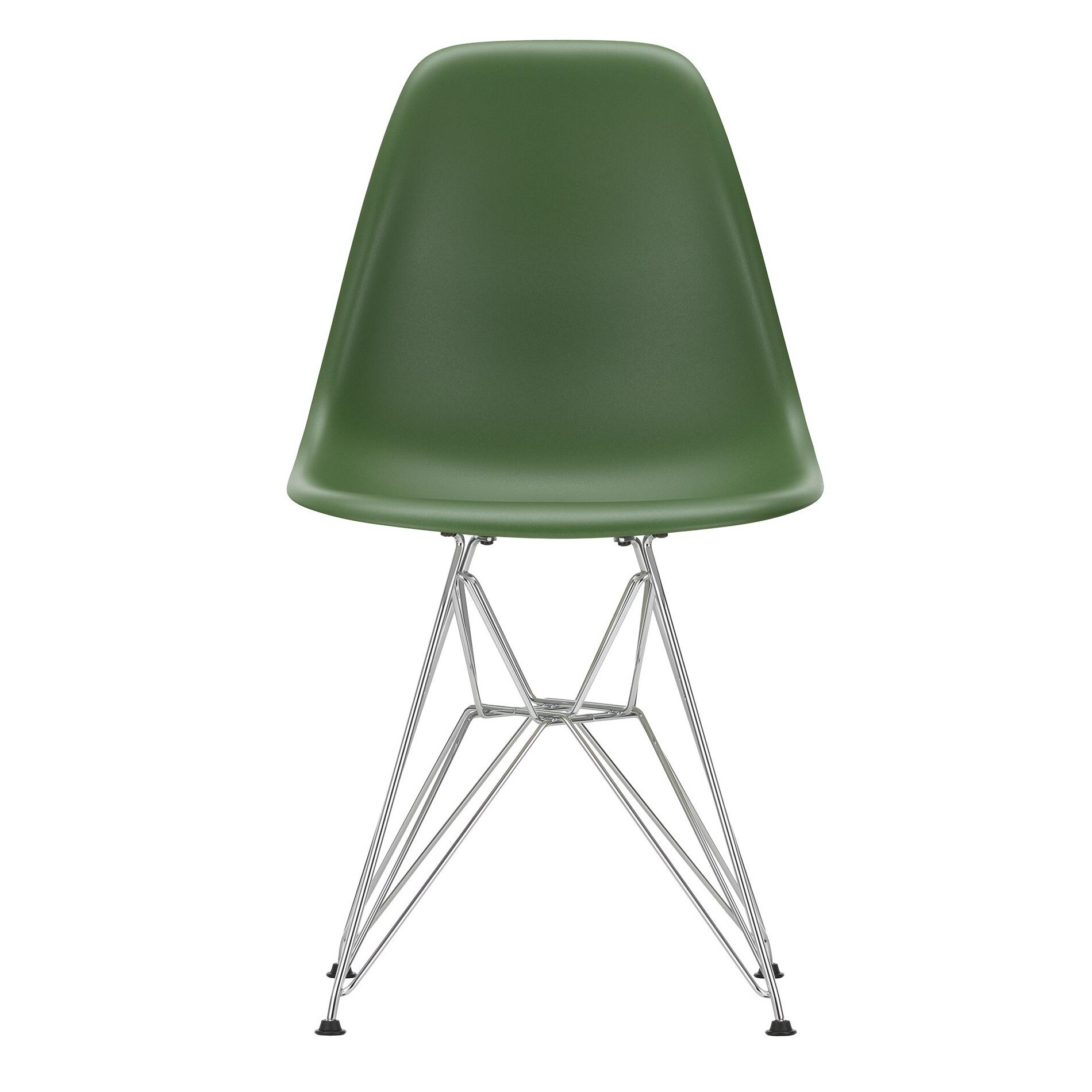 Eames Plastic Side Chair DSR RE Chromed Base
