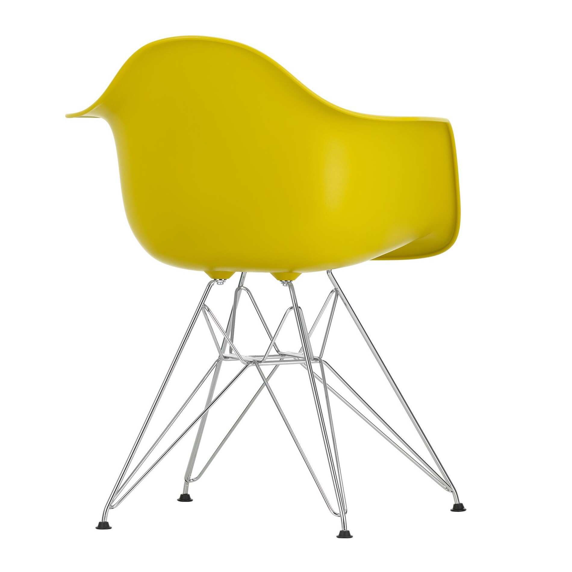 Eames Plastic Armchair DAR RE Chromed Base