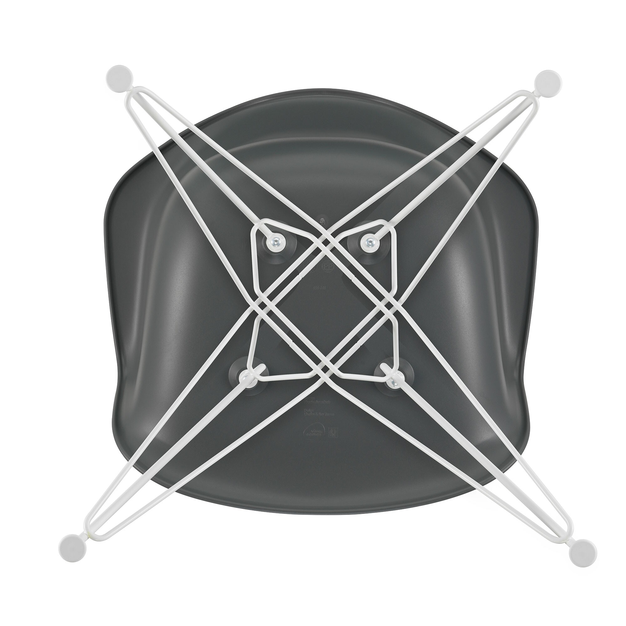 Eames Plastic Armchair DAR RE White Base