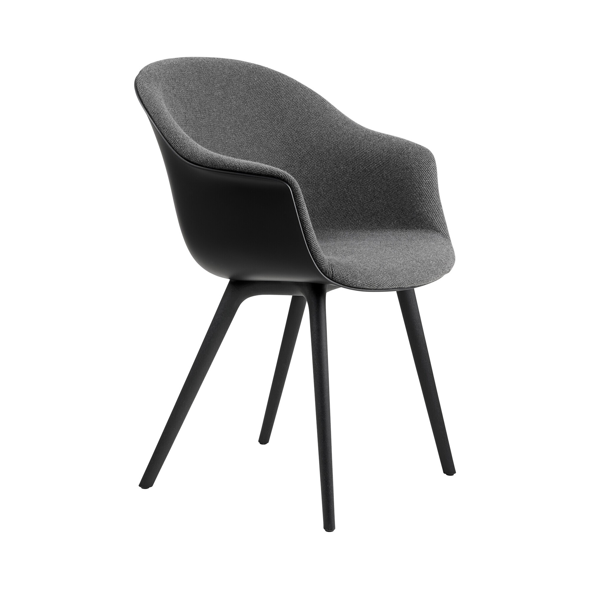 Bat Dining Chair Front Upholstered Base Plastic