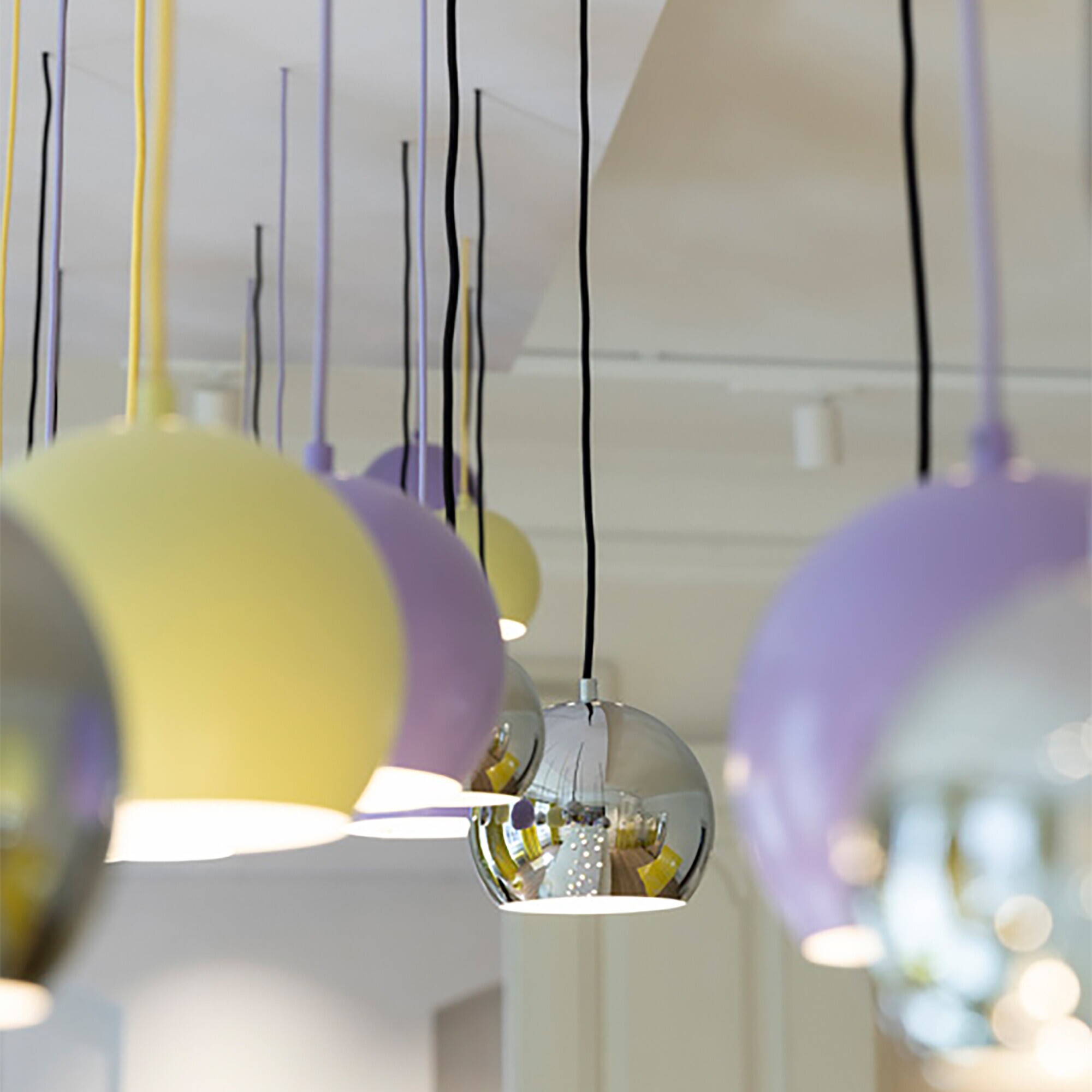 Ball Suspension Lamp Metallic Ø12cm